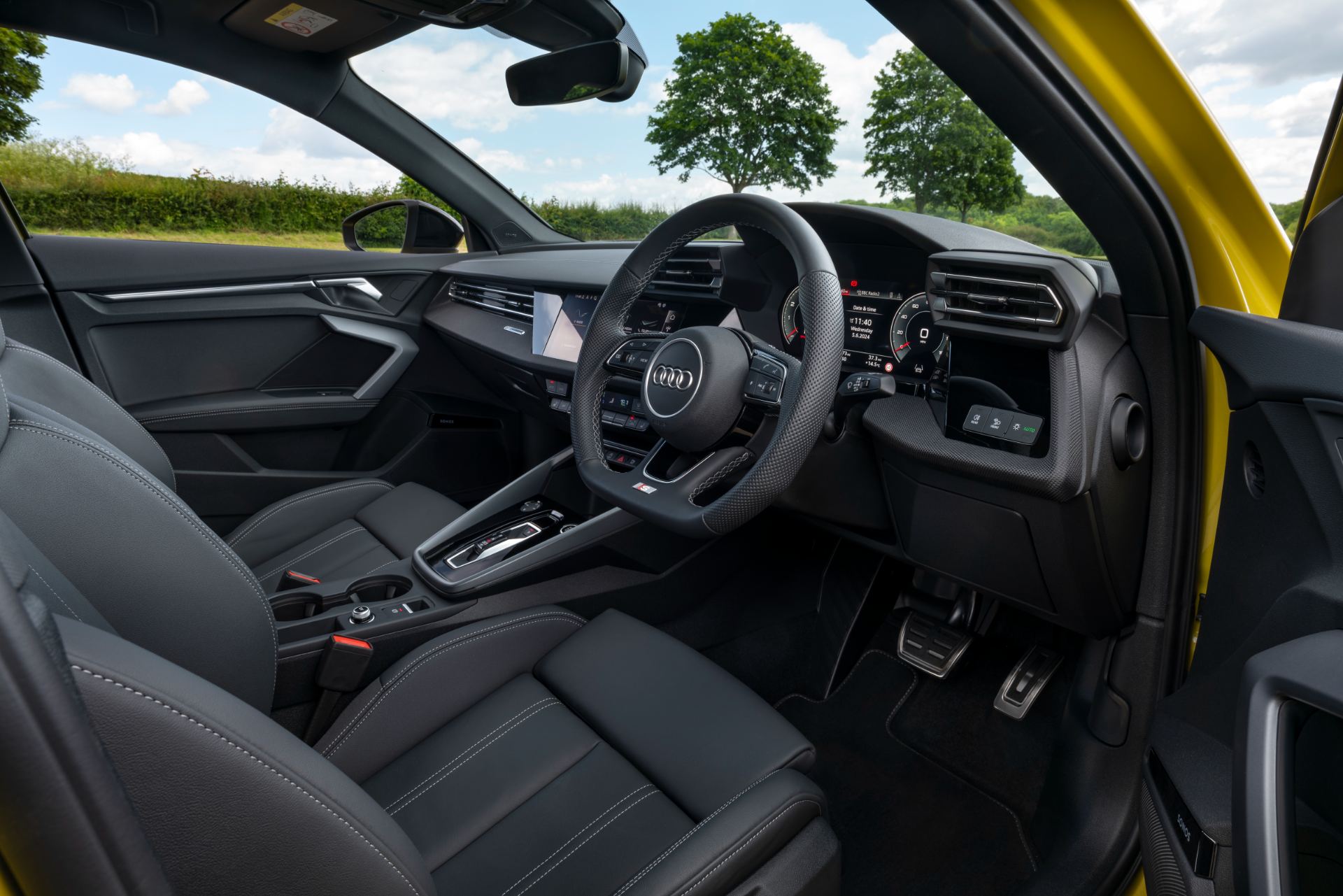 2025 audi a3 saloon interior dashboard through door