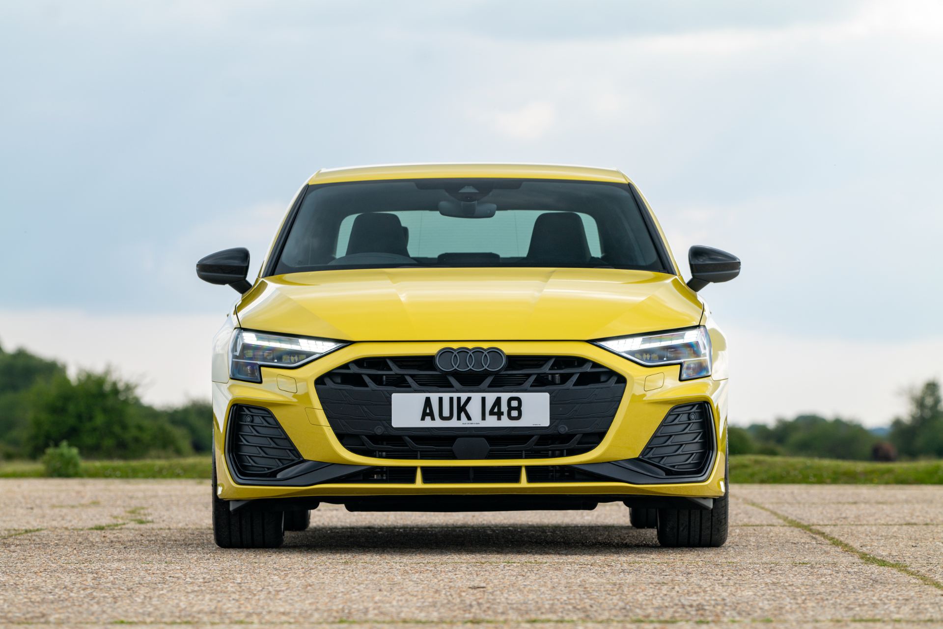 2025 audi a3 saloon front yellow