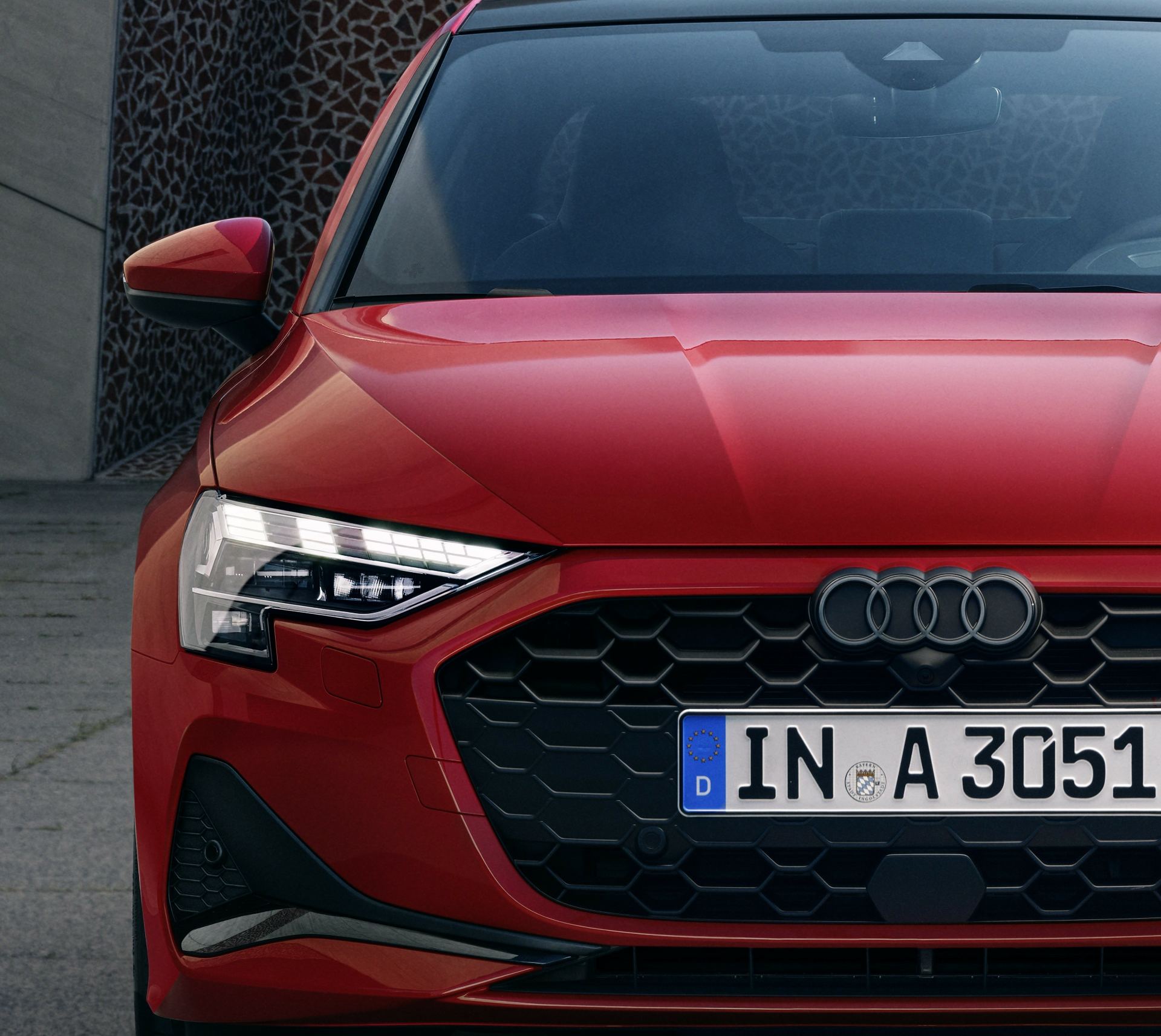 2025 audi a3 saloon front detail red