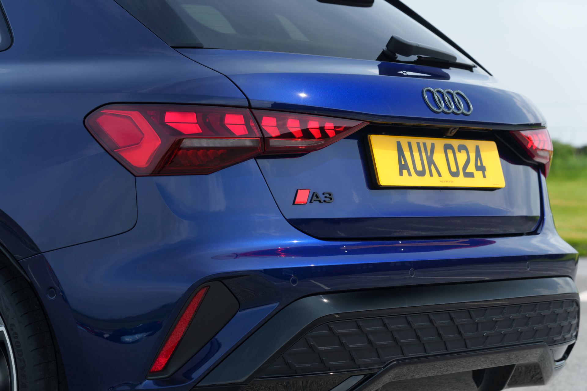 2025 audi a3 sportback taillight badge blue