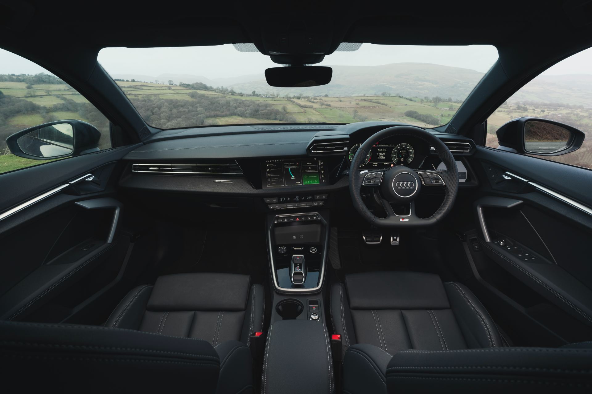 2025 audi a3 sportback tfsi e interior dashboard rear view