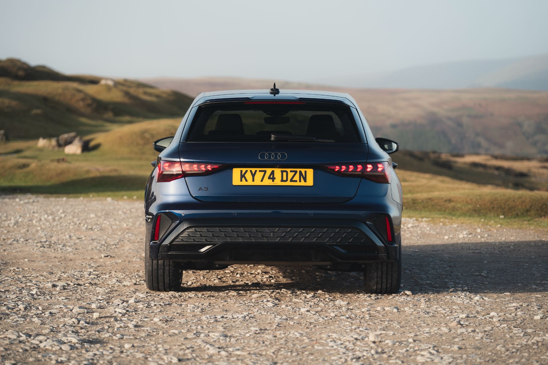 2025 audi a3 sportback tfsi e rear gravel blue