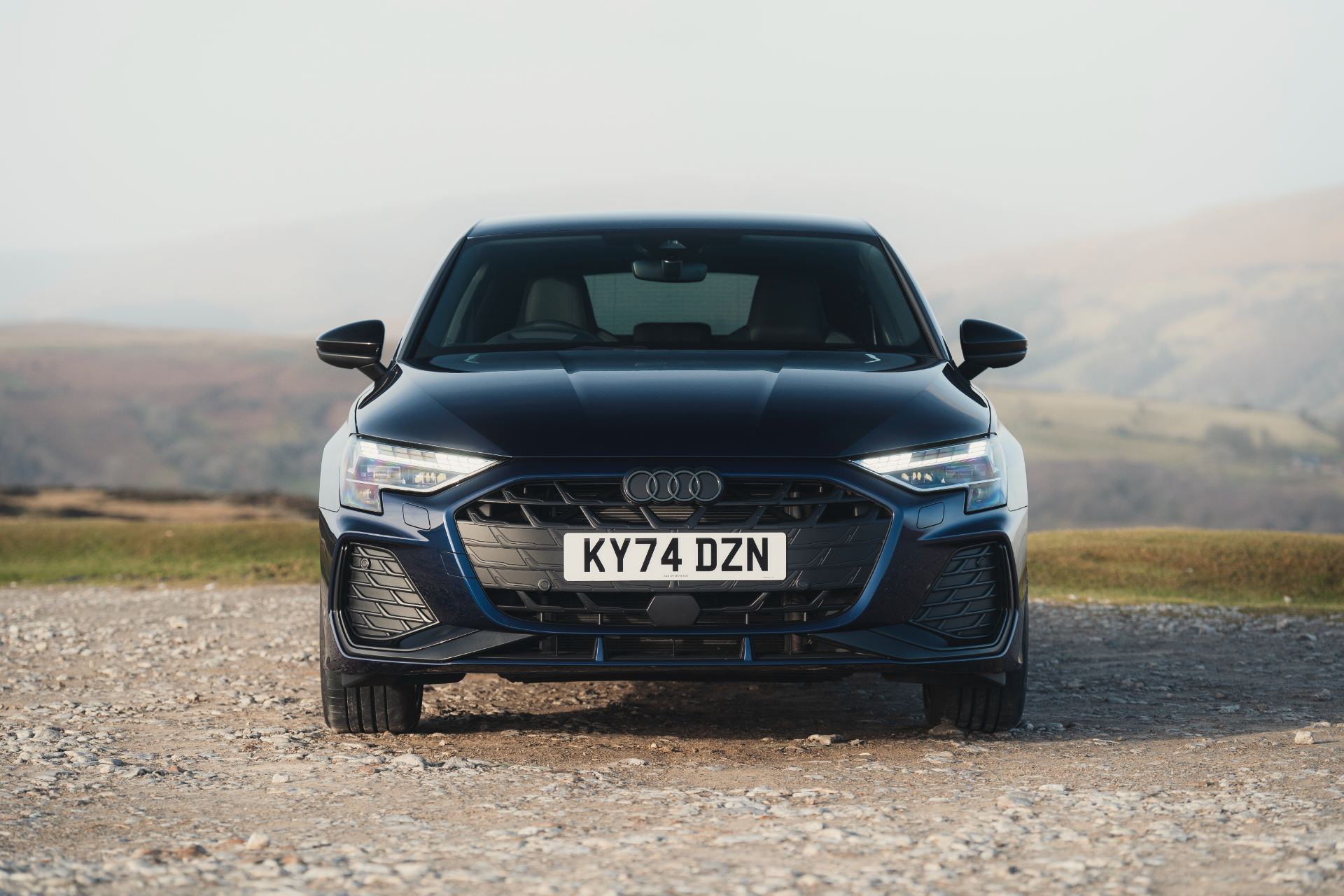 2025 audi a3 sportback tfsi e front gravel blue