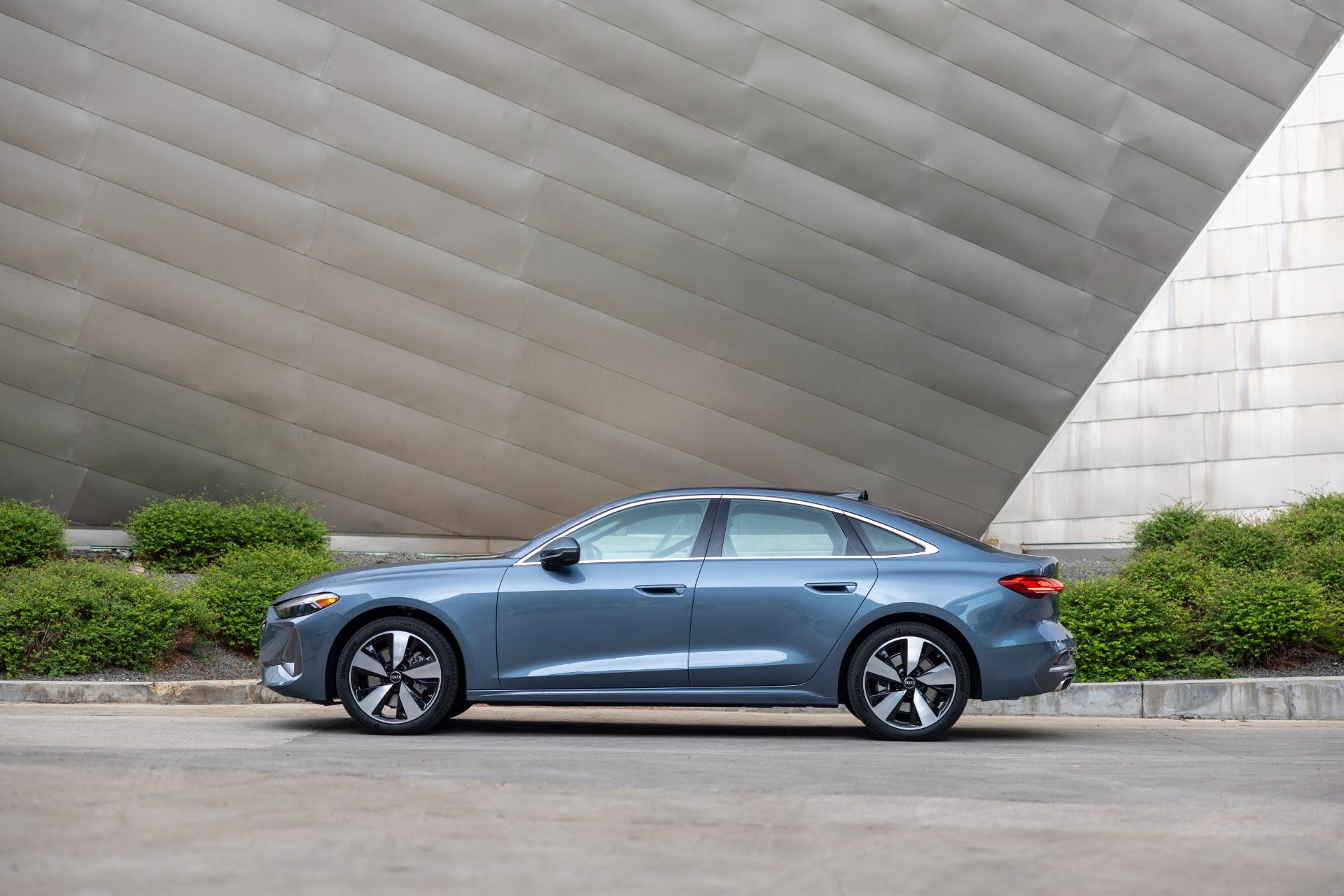 2026 audi a5 side profile architecture blue grey