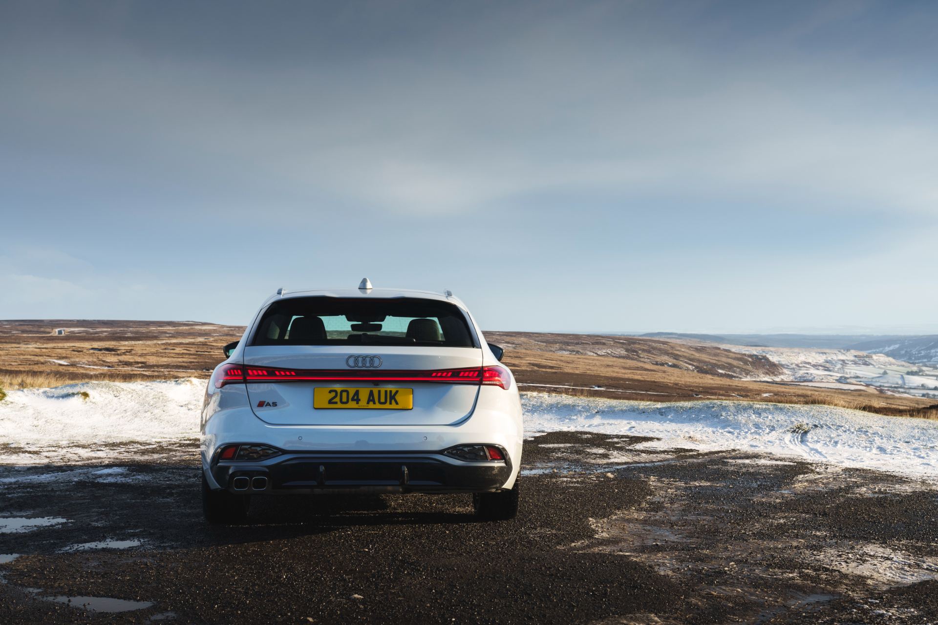 audi a5 avant rear moorland white