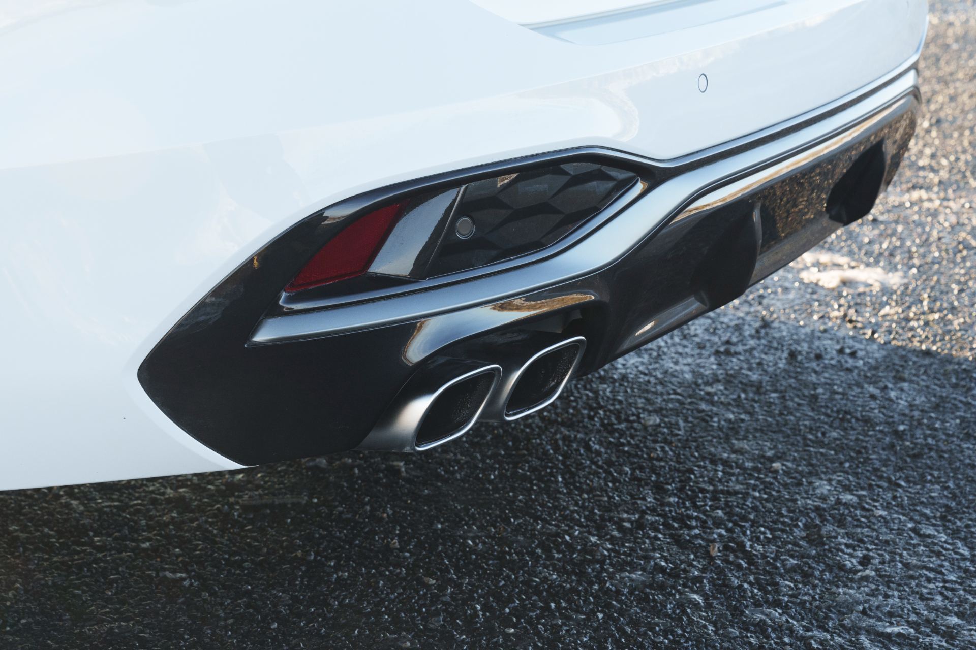 audi a5 avant exhaust detail white