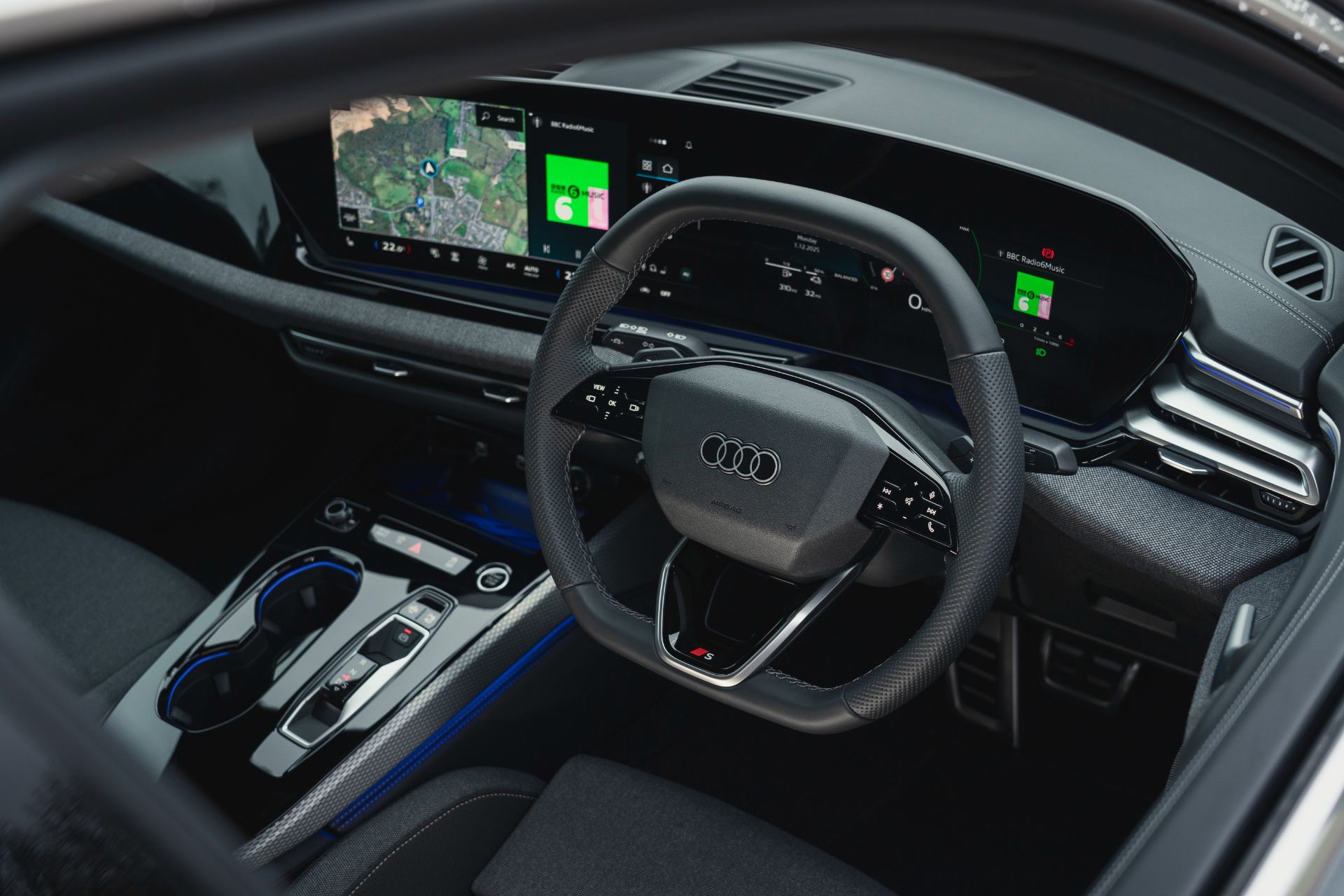 2026 audi a5 saloon e hybrid interior steering wheel