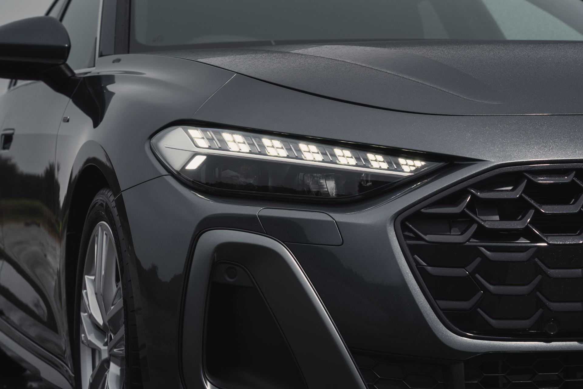 2026 audi a5 saloon e hybrid headlight grey
