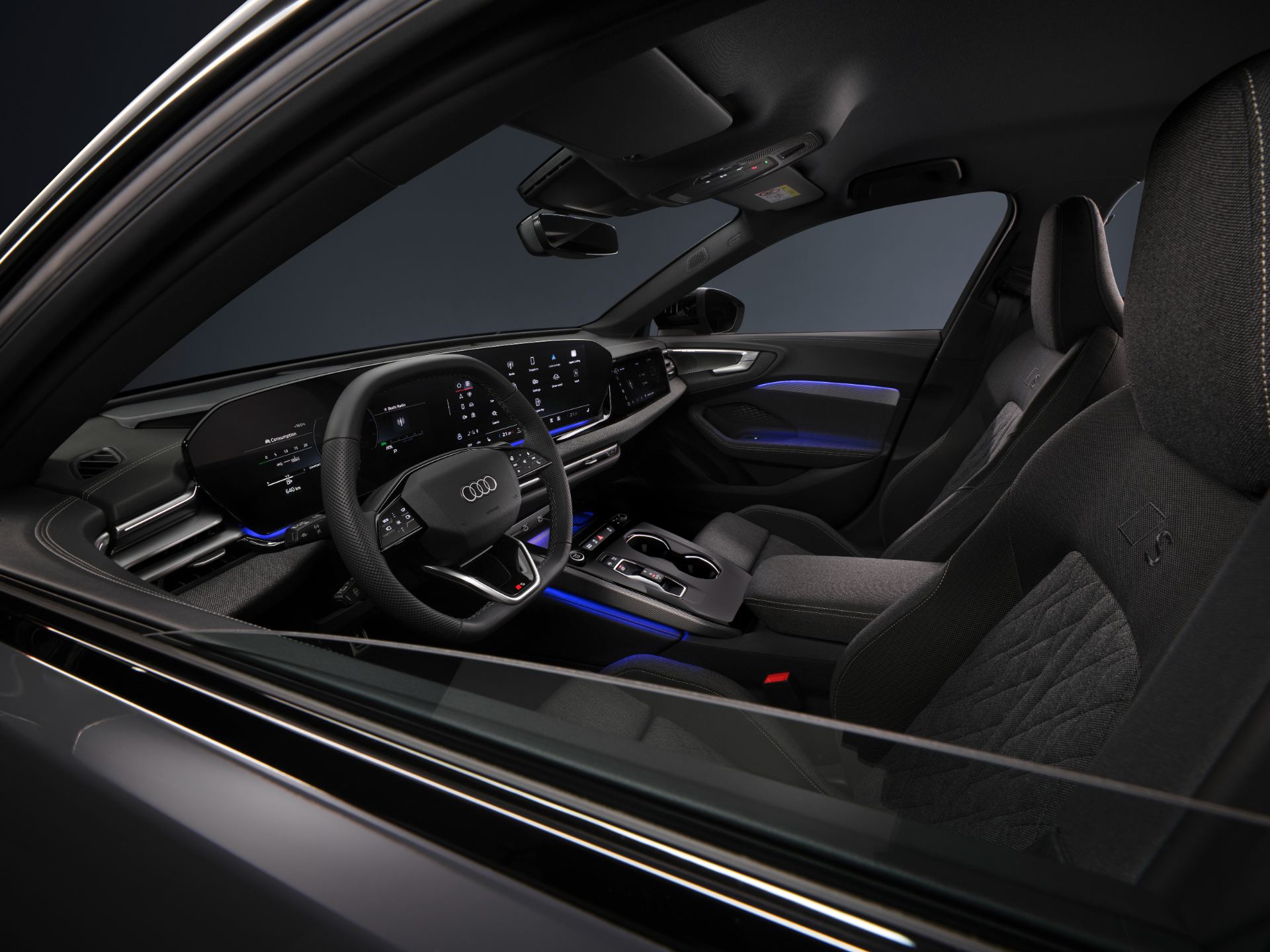 2026 audi a5 saloon interior cockpit ambient lighting