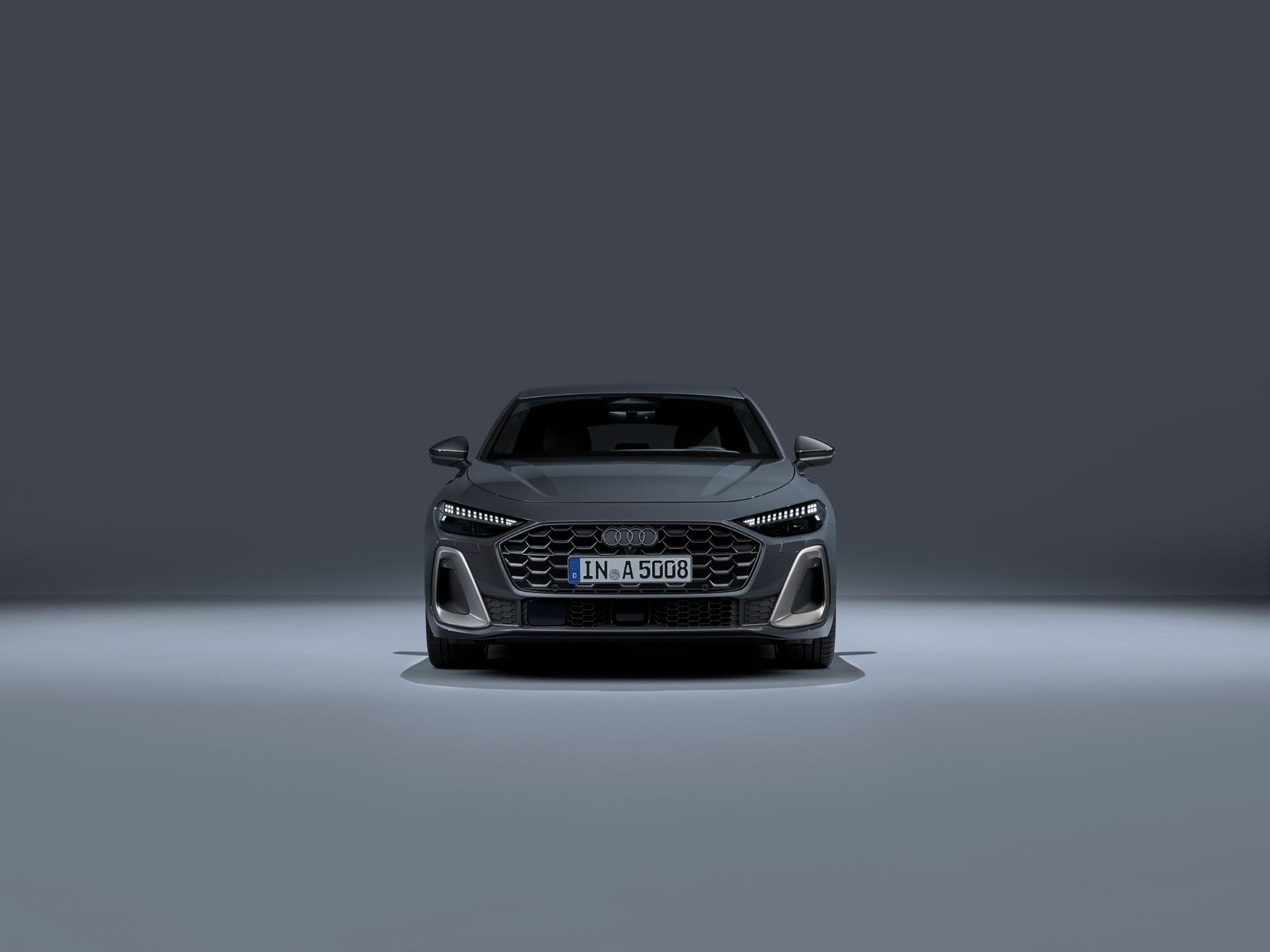 2026 audi a5 saloon front studio grey