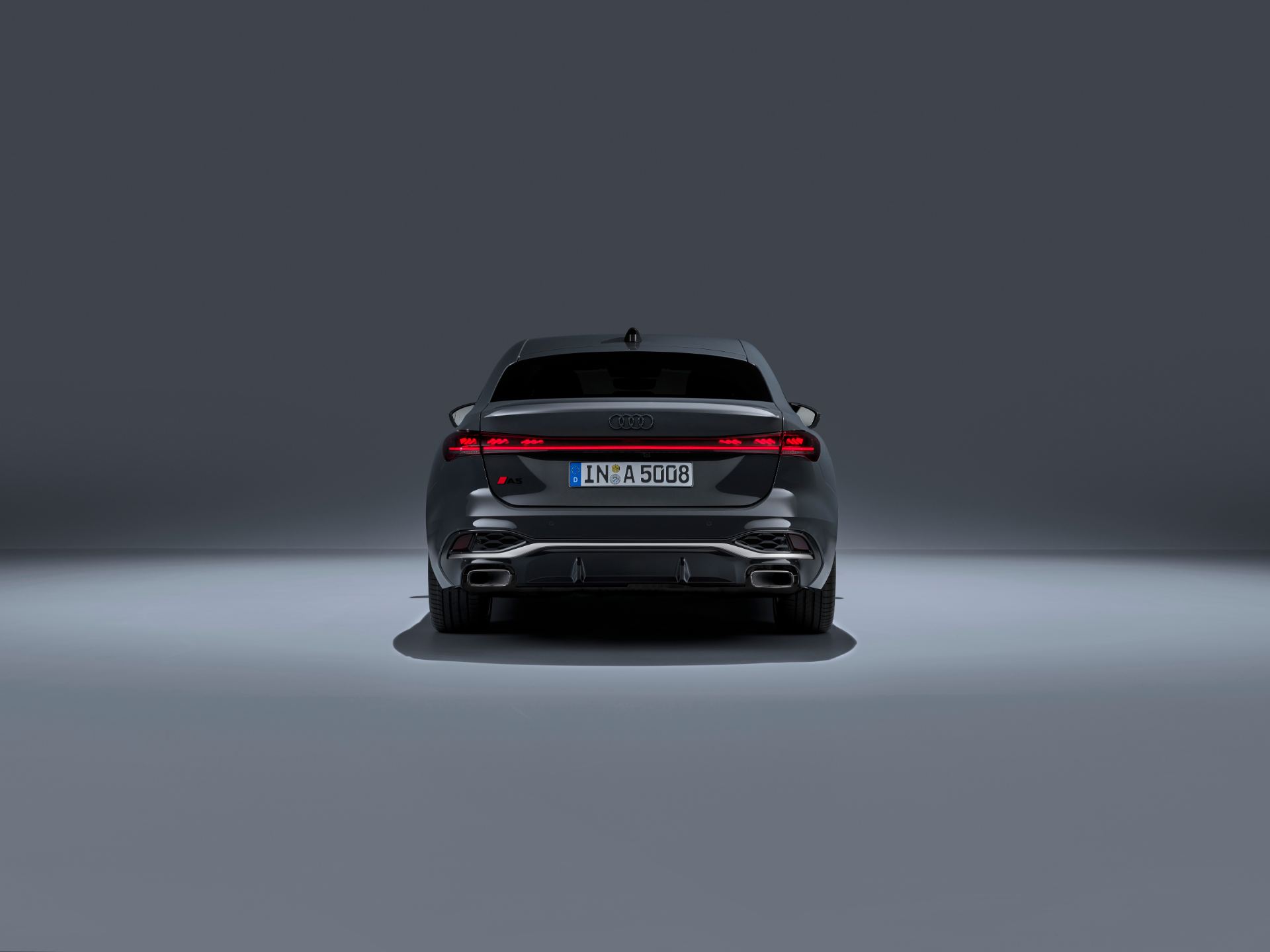 2026 audi a5 saloon rear studio grey