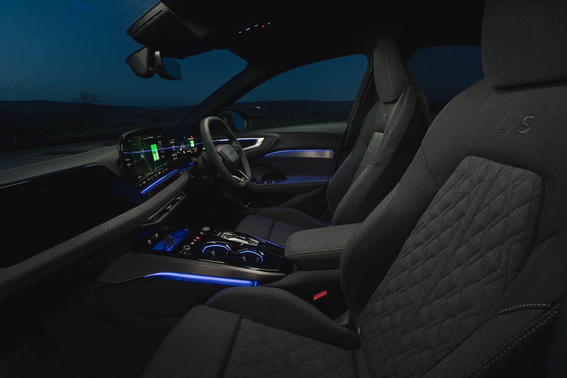 2026 audi a5 saloon interior front seats ambient lighting