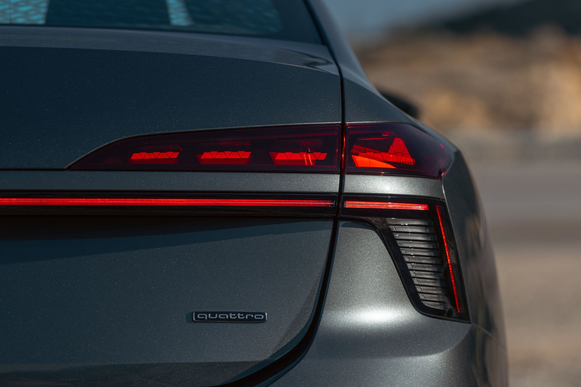 2026 audi a6 taillight quattro badge grey