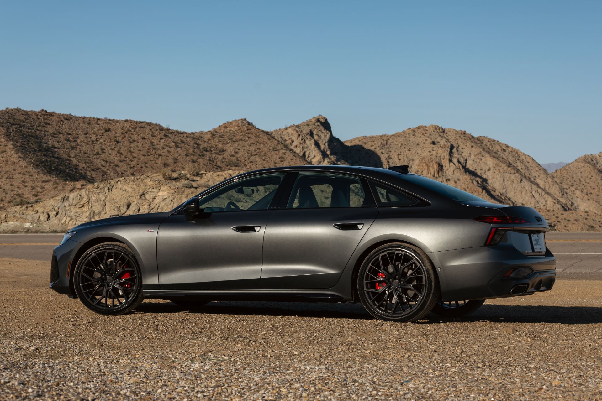 2026 audi a6 side profile desert grey