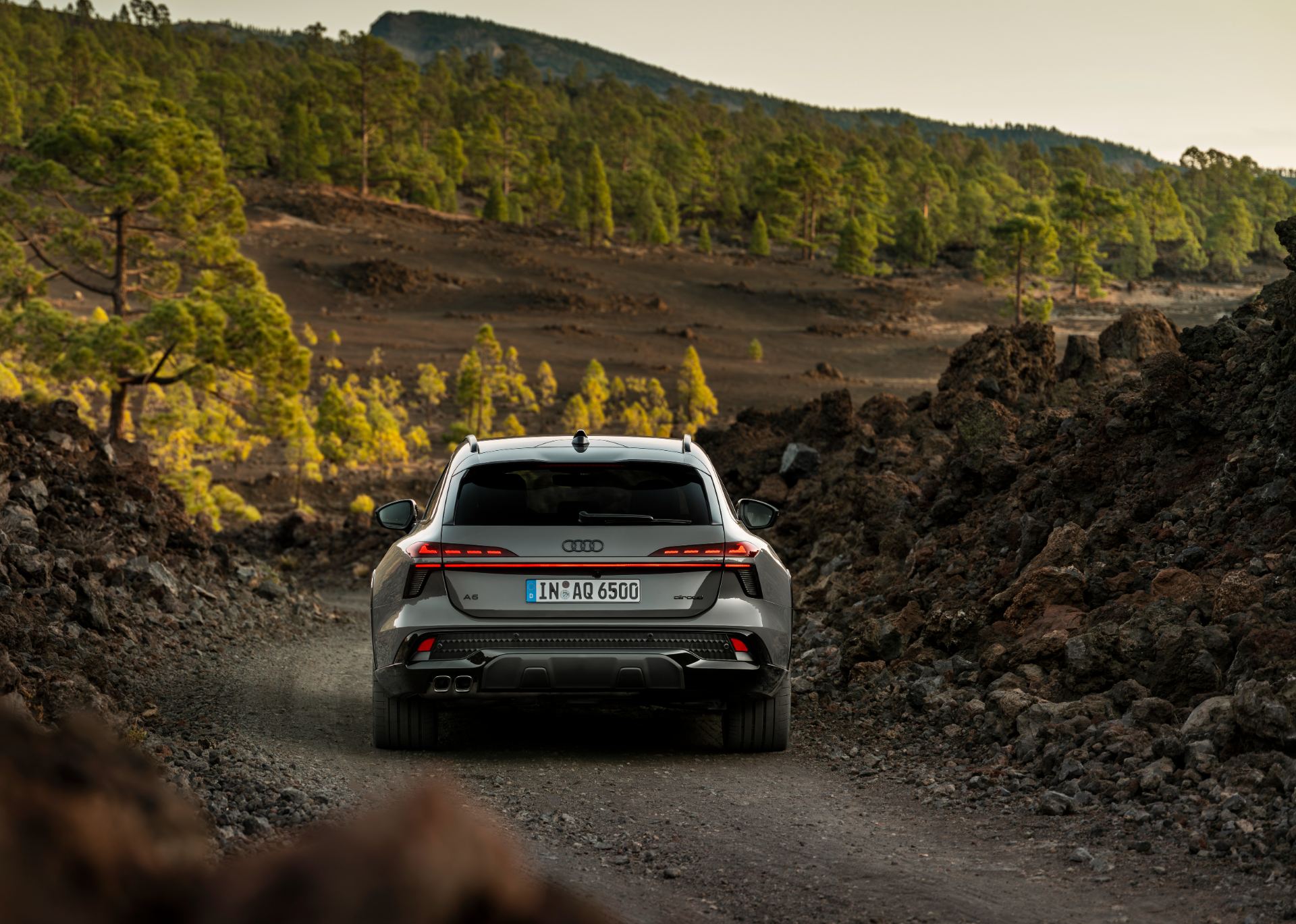 2026 audi a6 allroad rear forest track grey