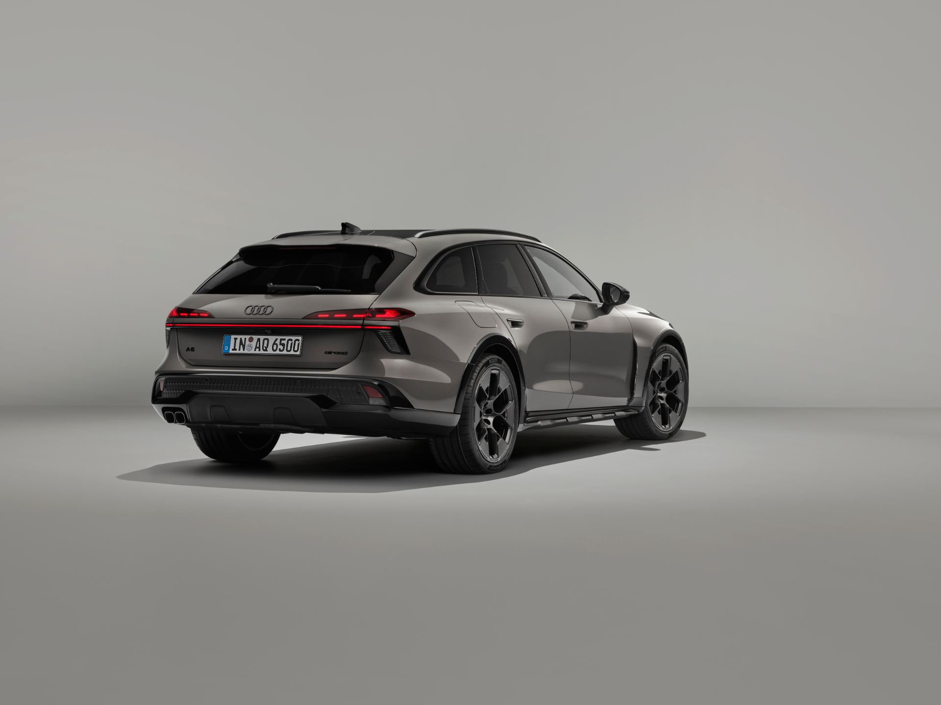 2026 audi a6 allroad rear three quarter studio grey