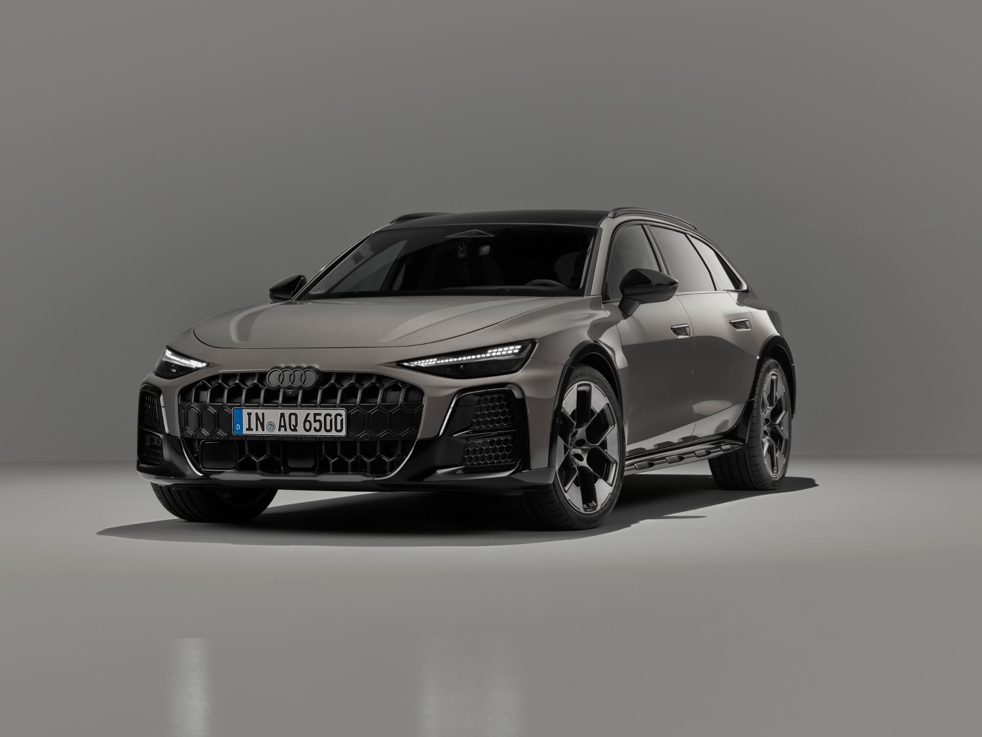 2026 audi a6 allroad front three quarter studio grey