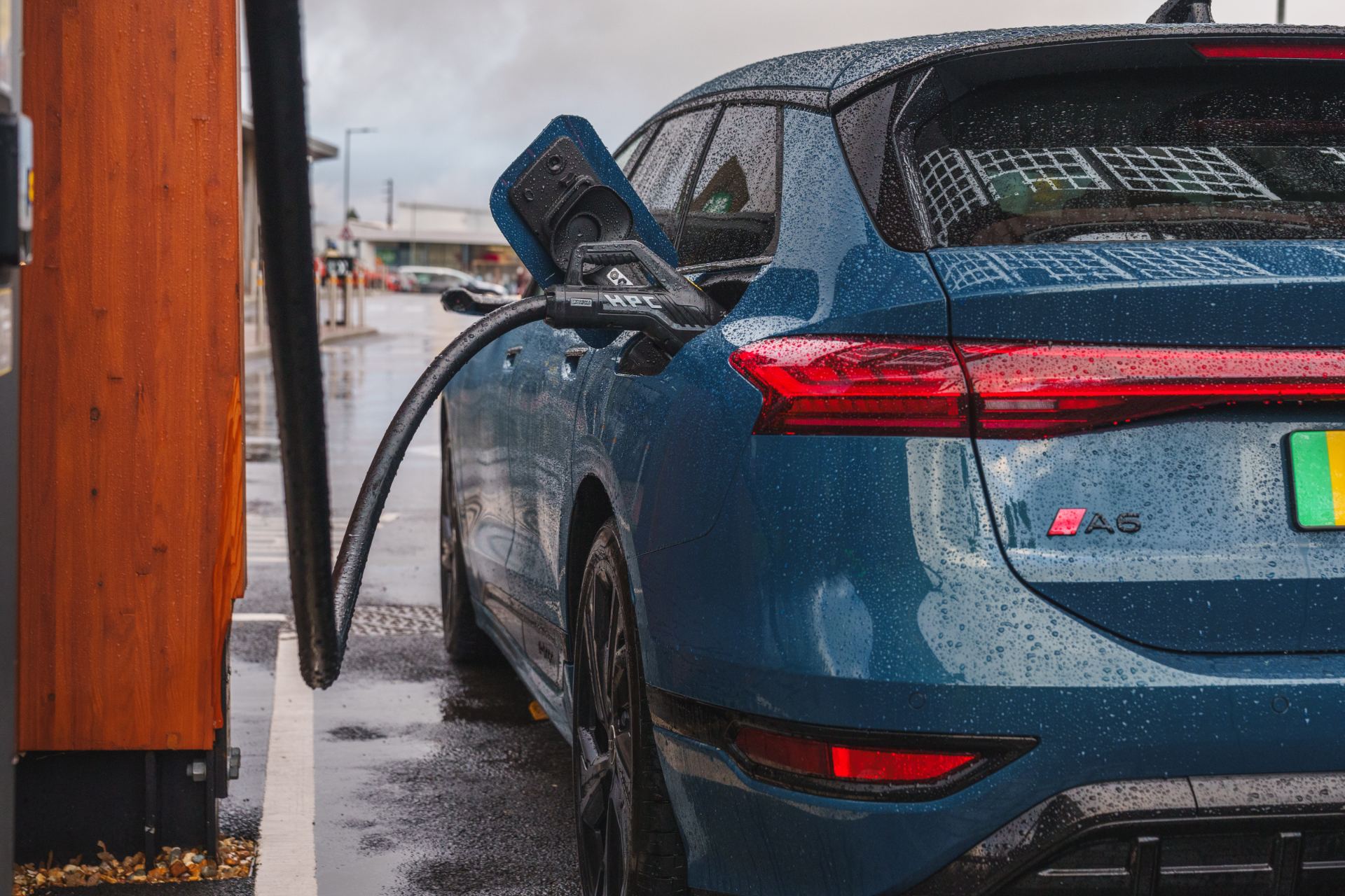 2026 audi a6 avant e tron charging station blue