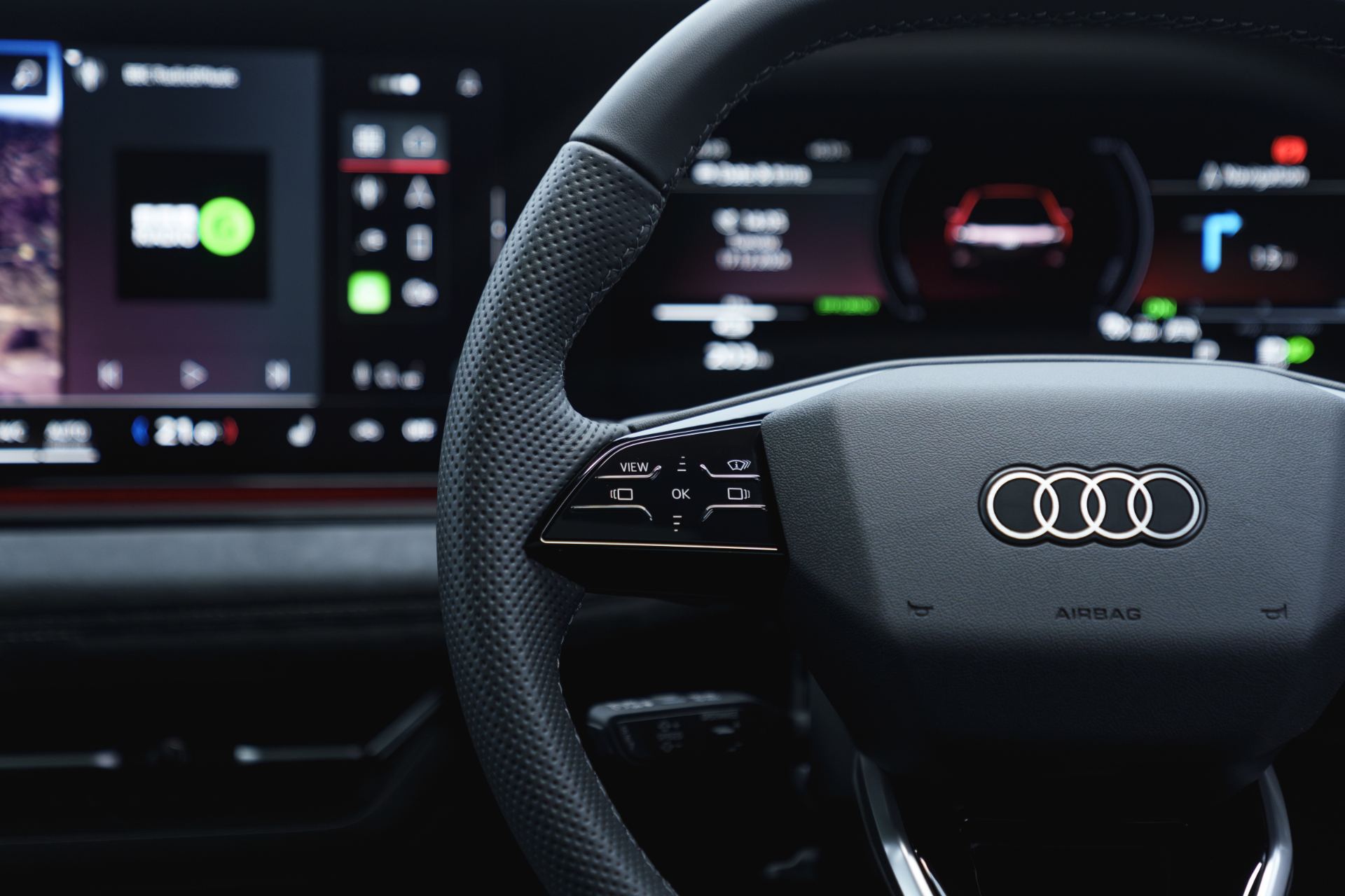 2026 audi a6 avant e tron interior steering wheel