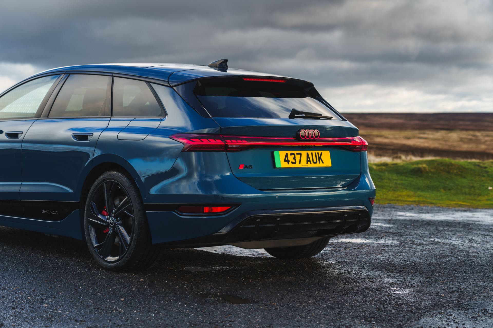 2026 audi a6 avant e tron rear close up blue