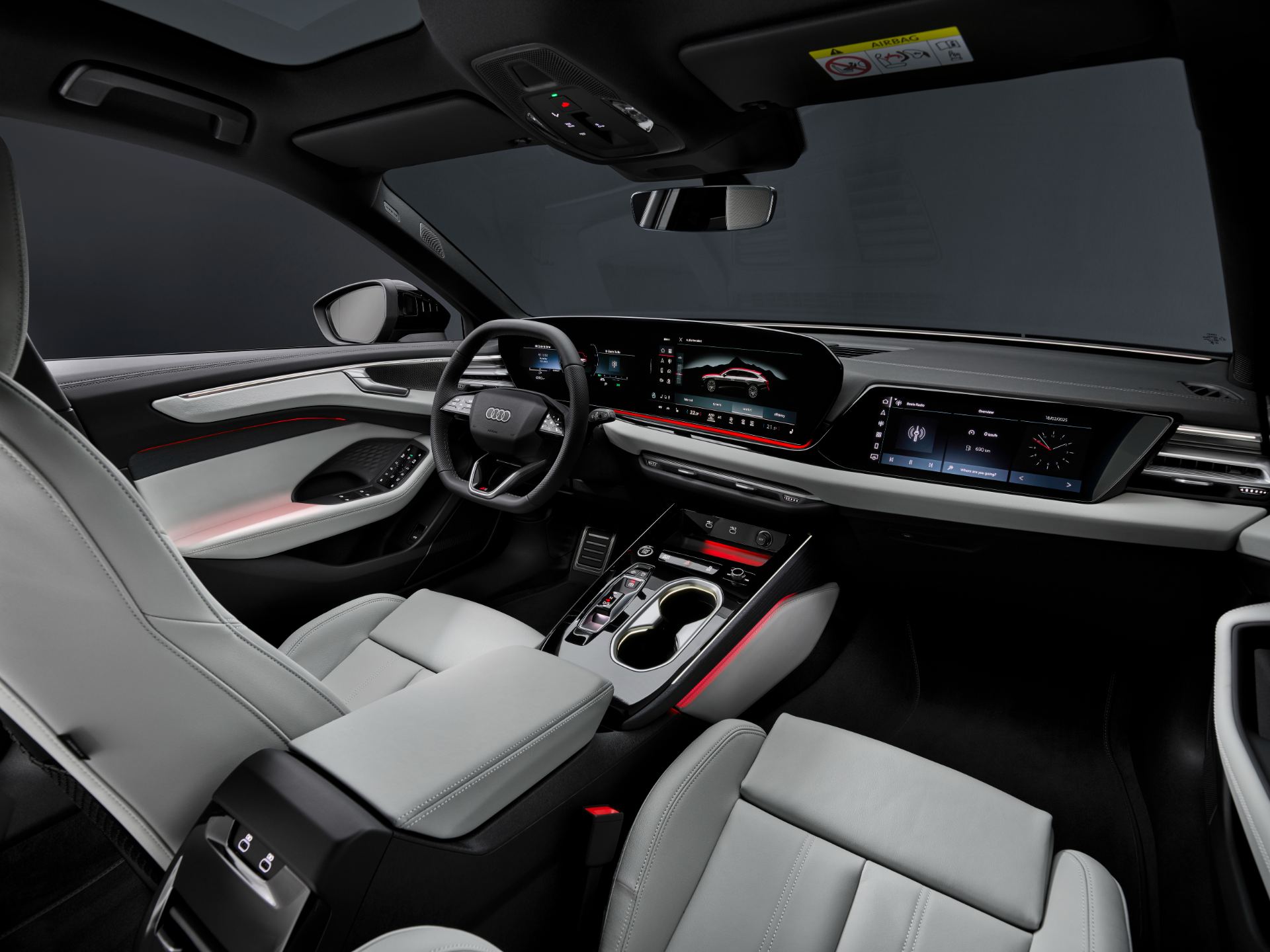 2026 audi a6 avant interior front seats ambient lighting