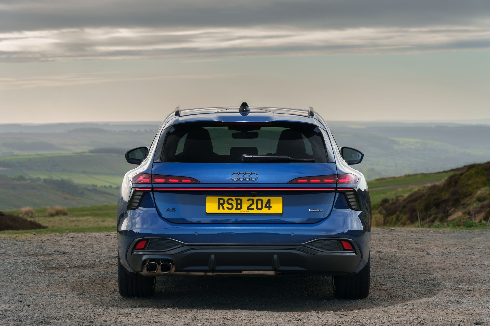 2026 audi a6 avant rear moorland blue