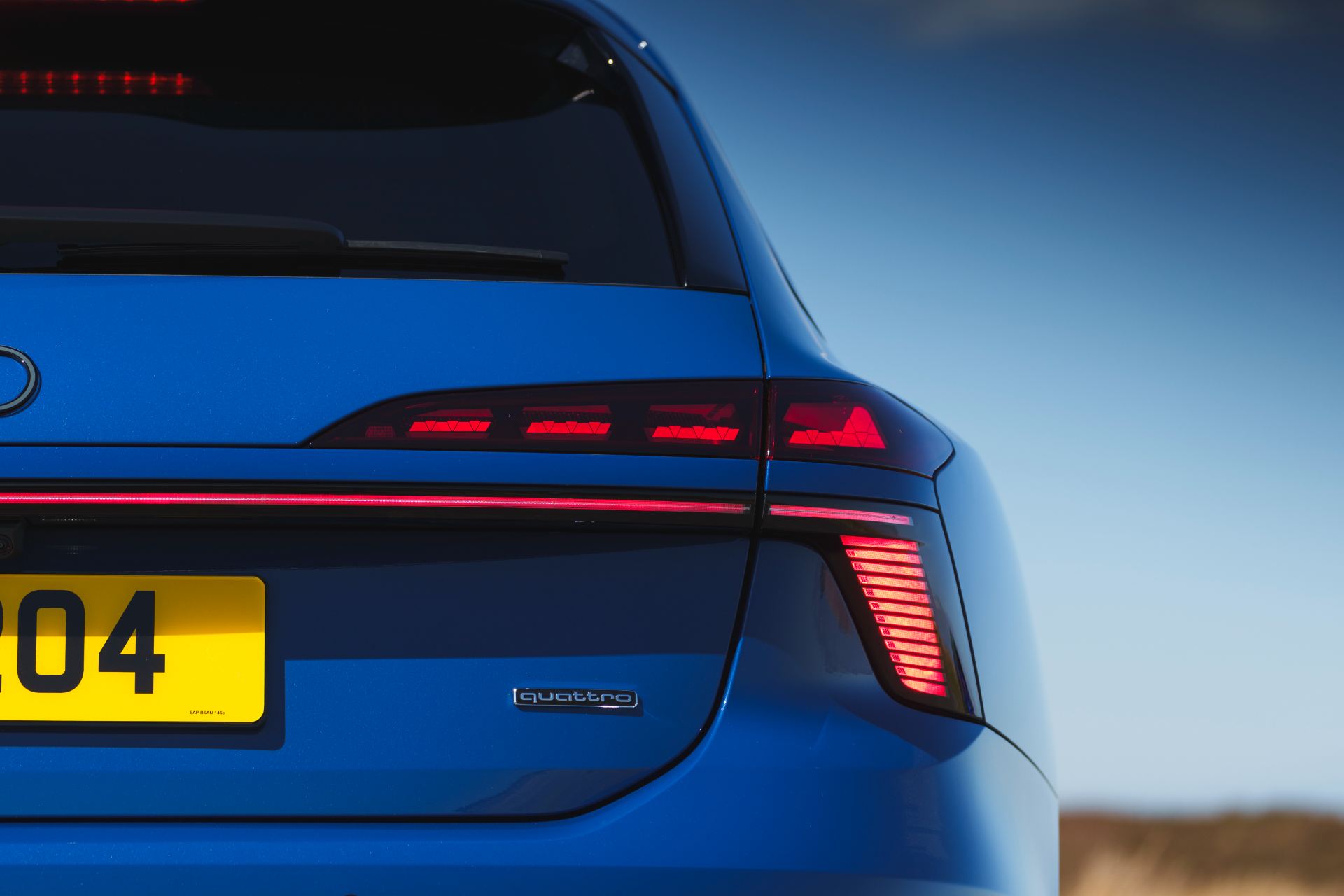 2026 audi a6 avant taillight quattro badge blue