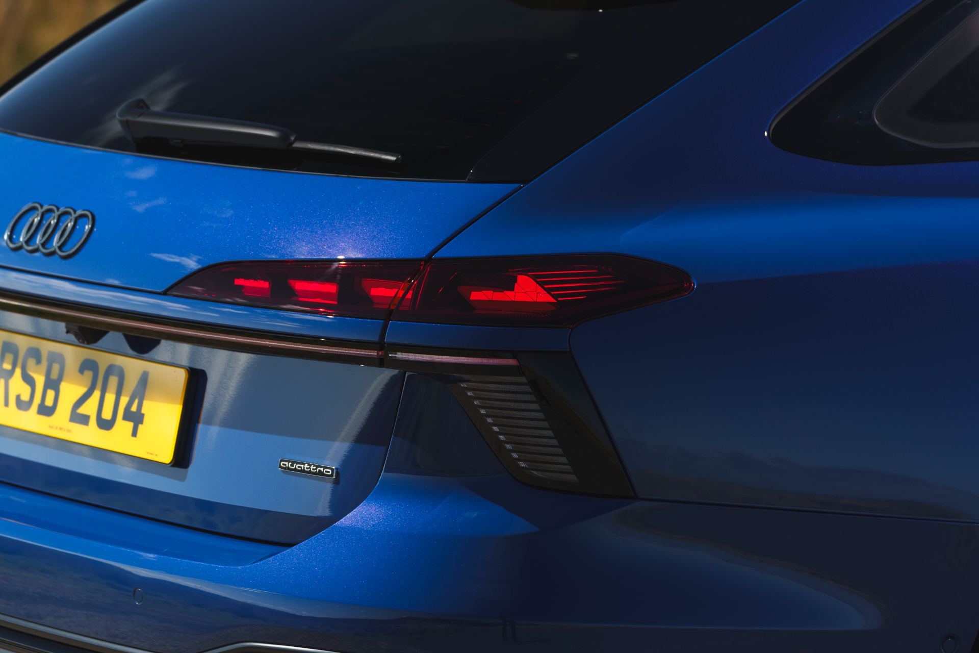 2026 audi a6 avant taillight detail blue