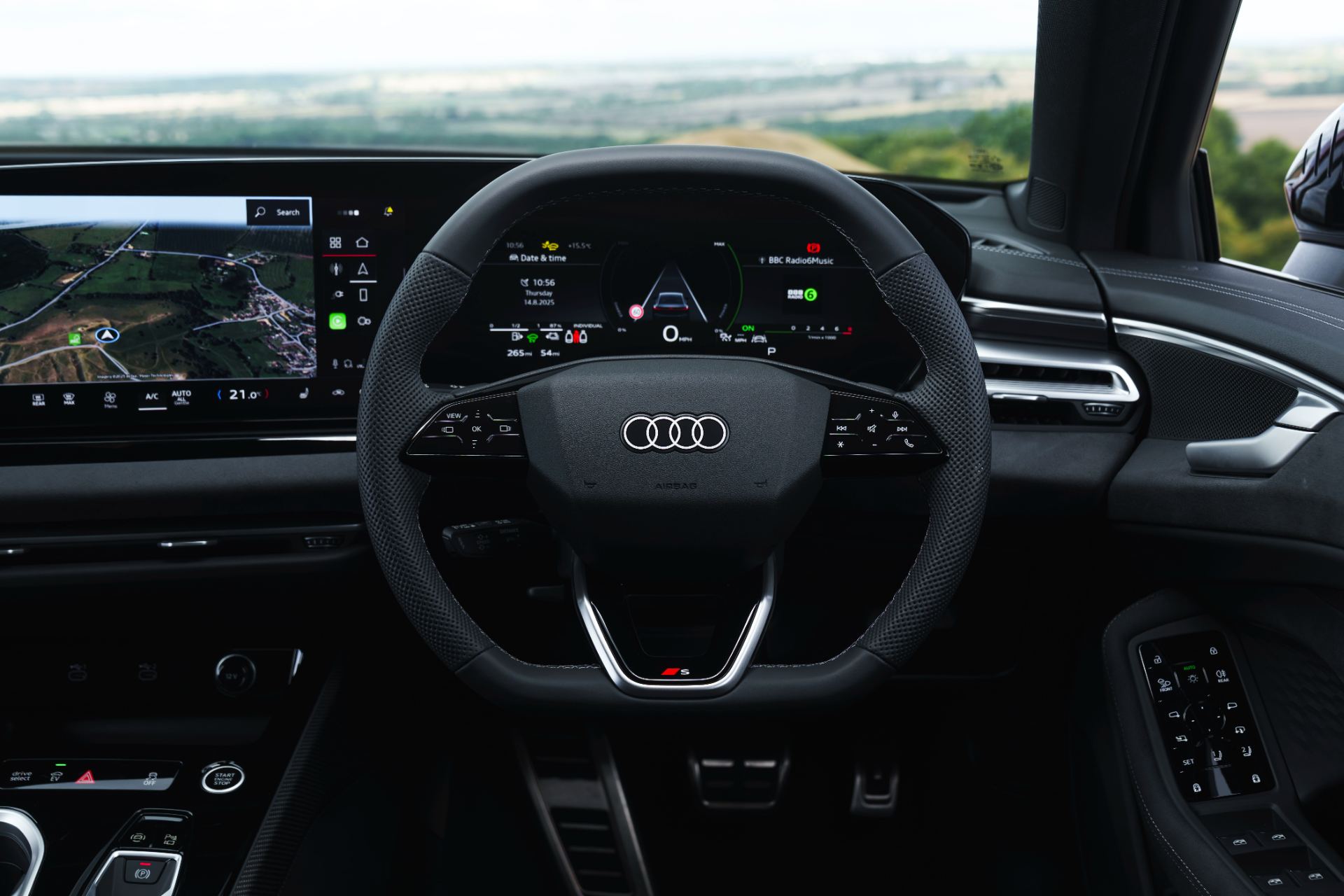 2026 audi a6 saloon e hybrid interior steering wheel