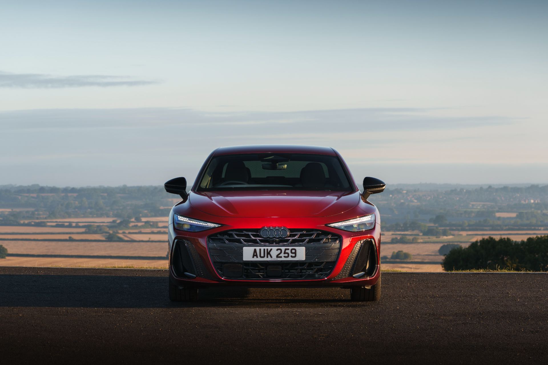 2026 audi a6 saloon e hybrid front countryside red