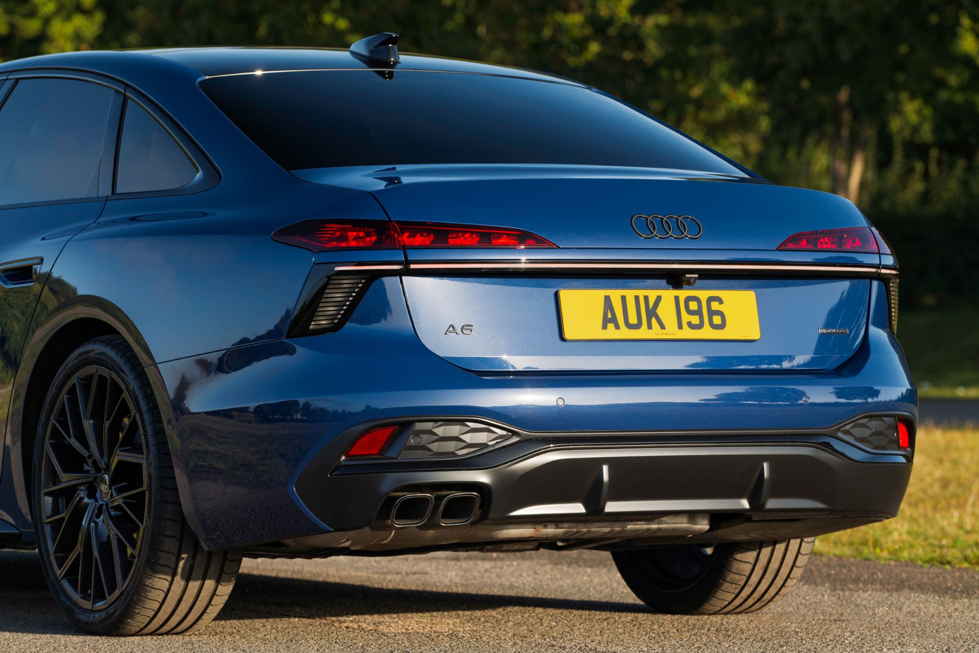 2026 audi a6 saloon rear detail blue