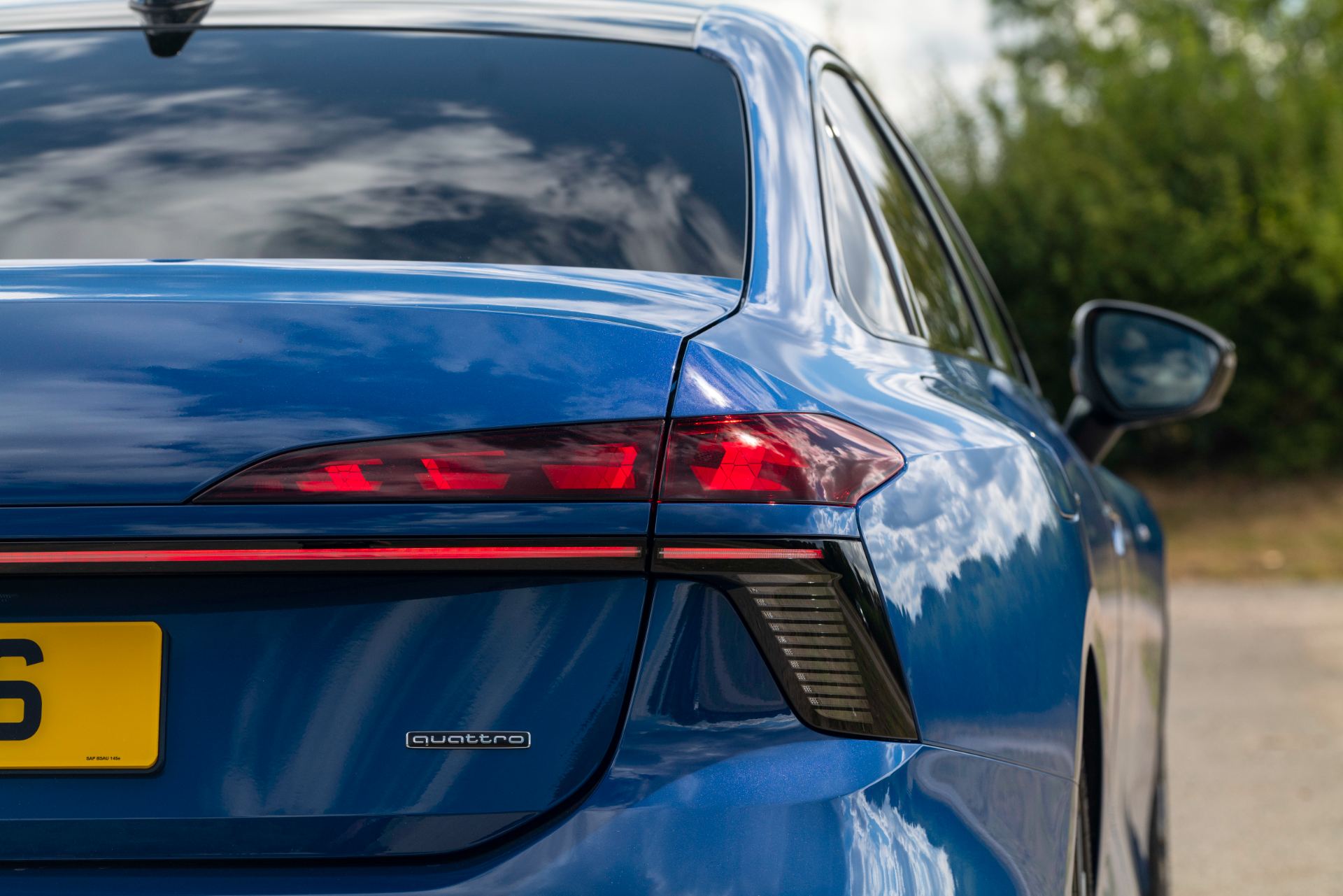 2026 audi a6 saloon taillight quattro badge blue