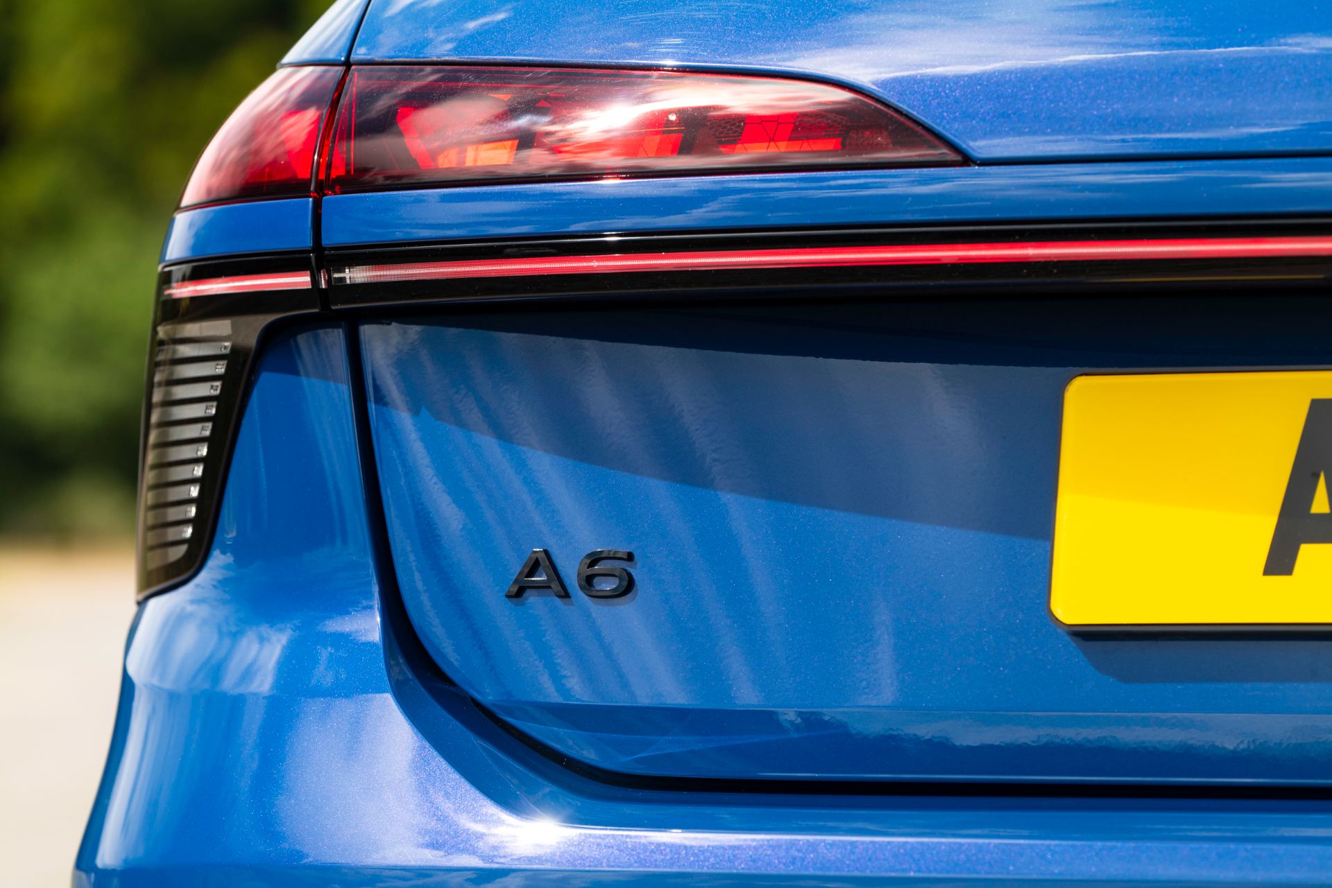 2026 audi a6 saloon rear a6 badge blue