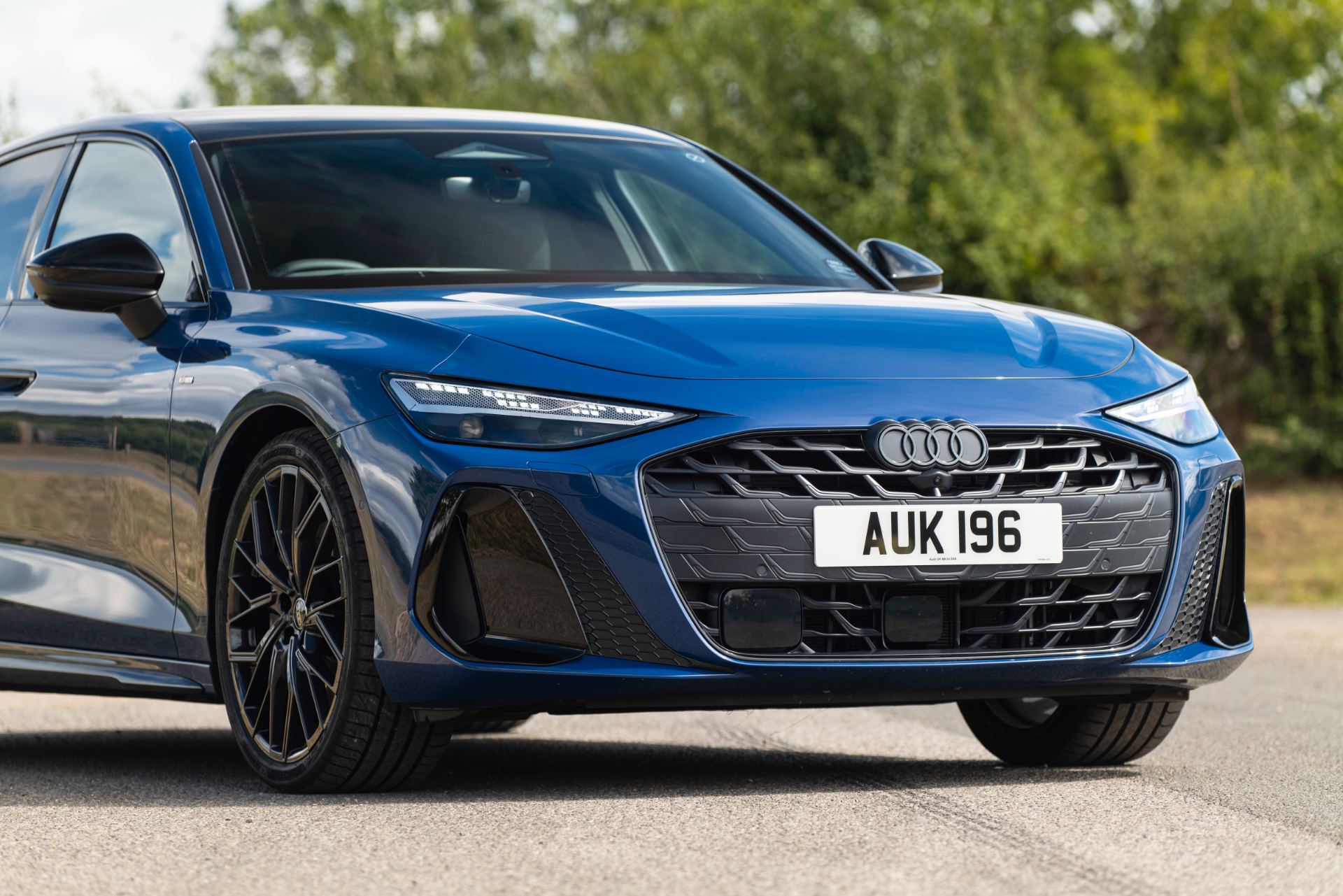2026 audi a6 saloon front detail blue