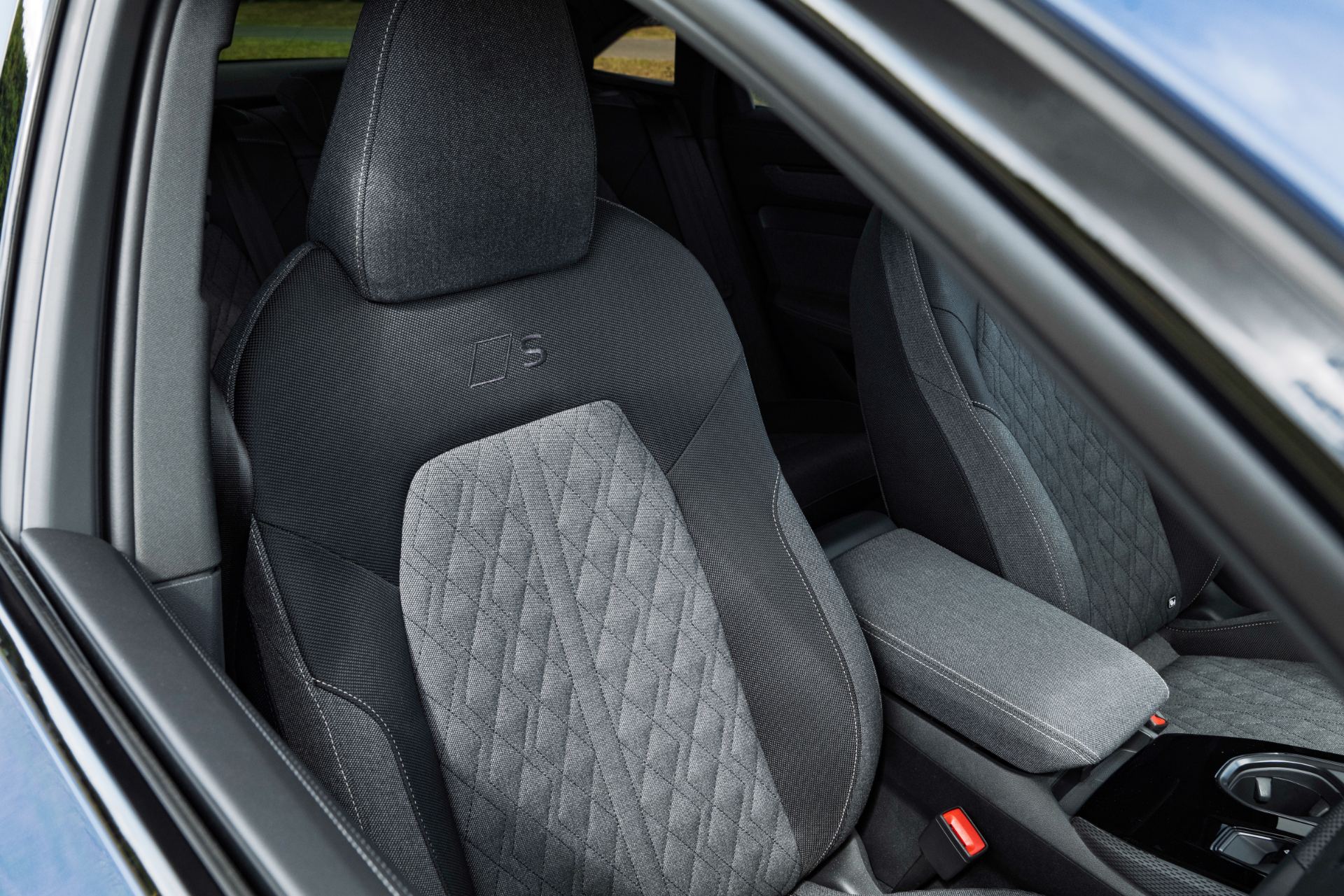 2026 audi a6 saloon interior front seat s logo