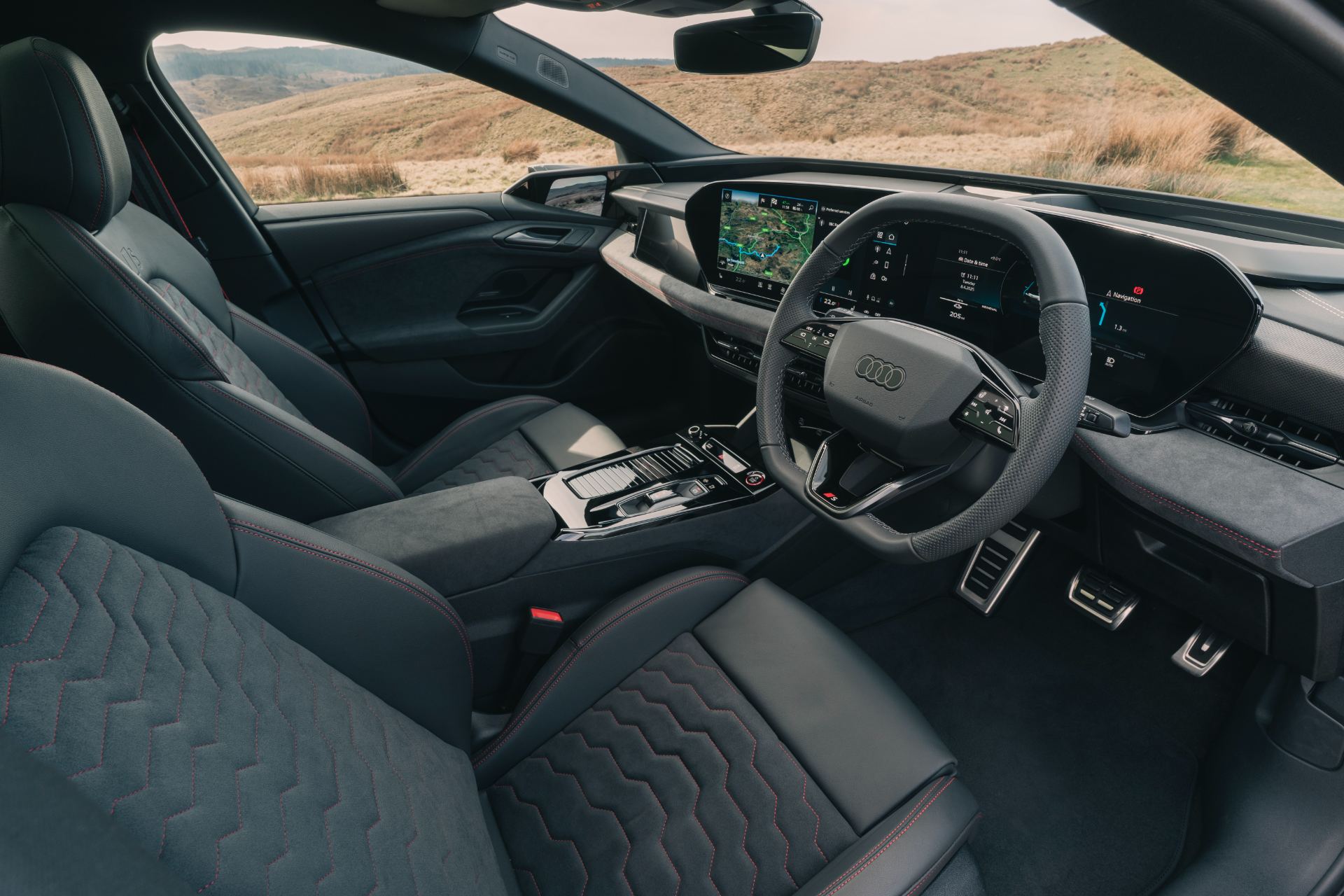 2026 audi a6 sportback e tron interior cockpit side view