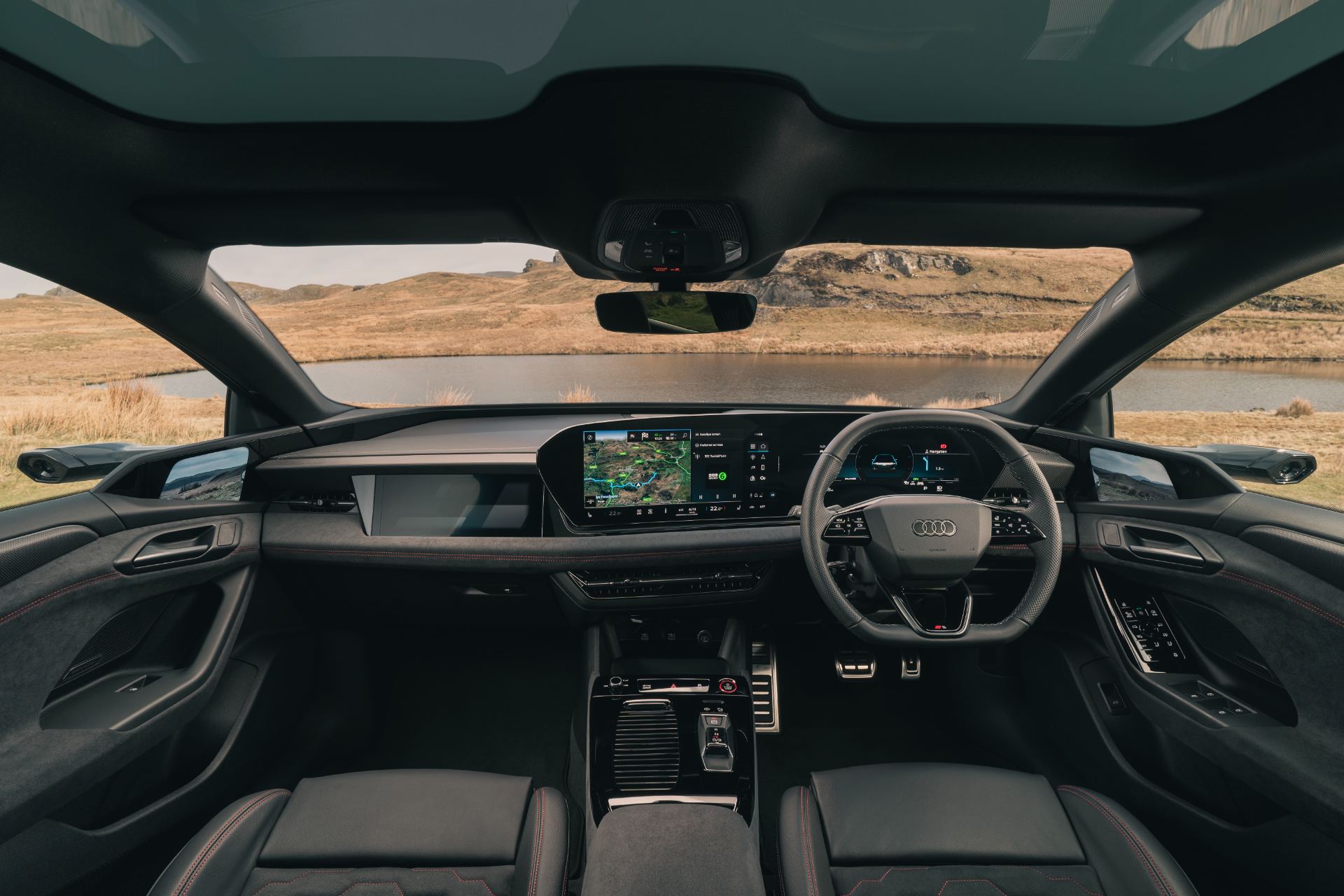 2026 audi a6 sportback e tron interior dashboard full width