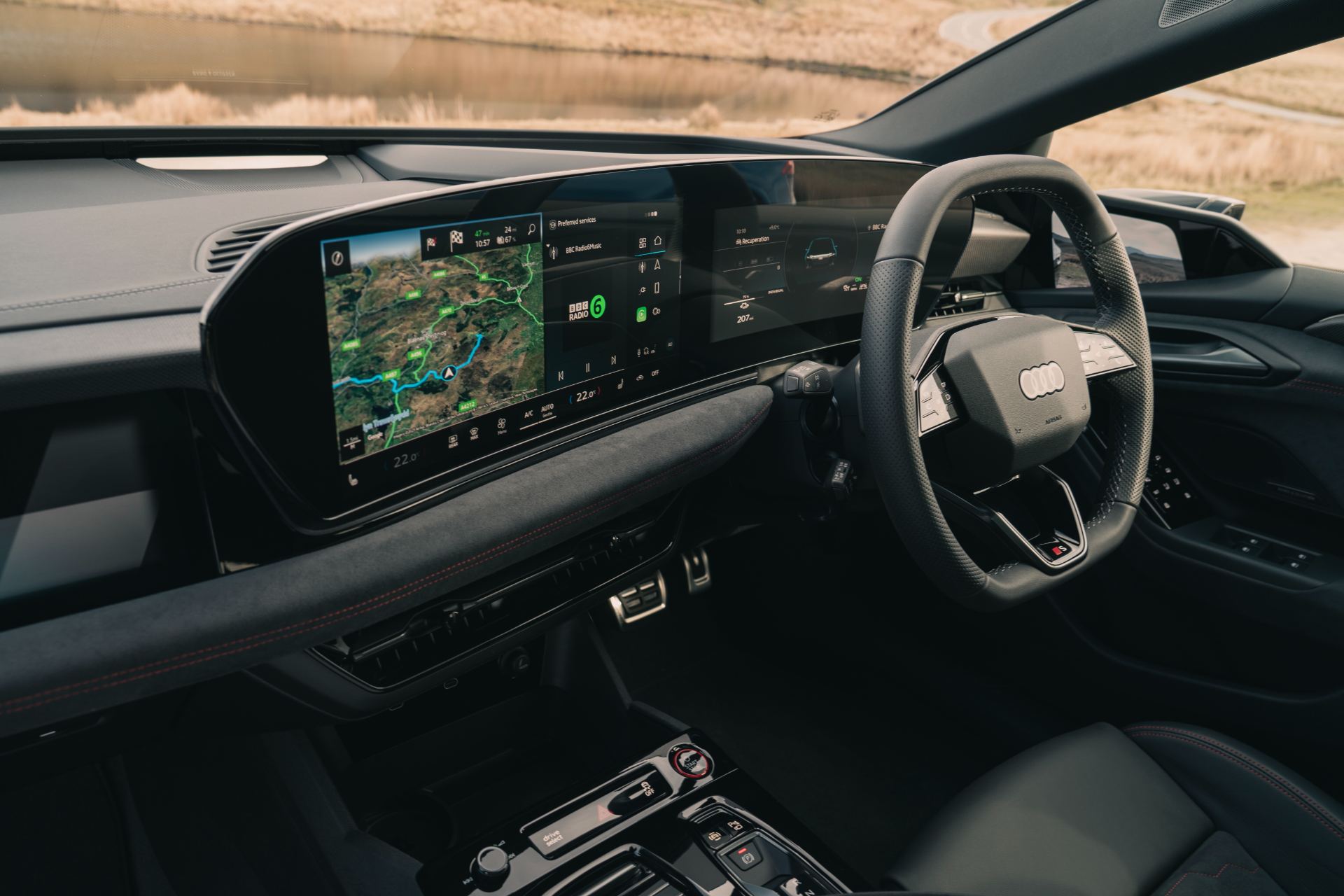 2026 audi a6 sportback e tron interior dashboard side view