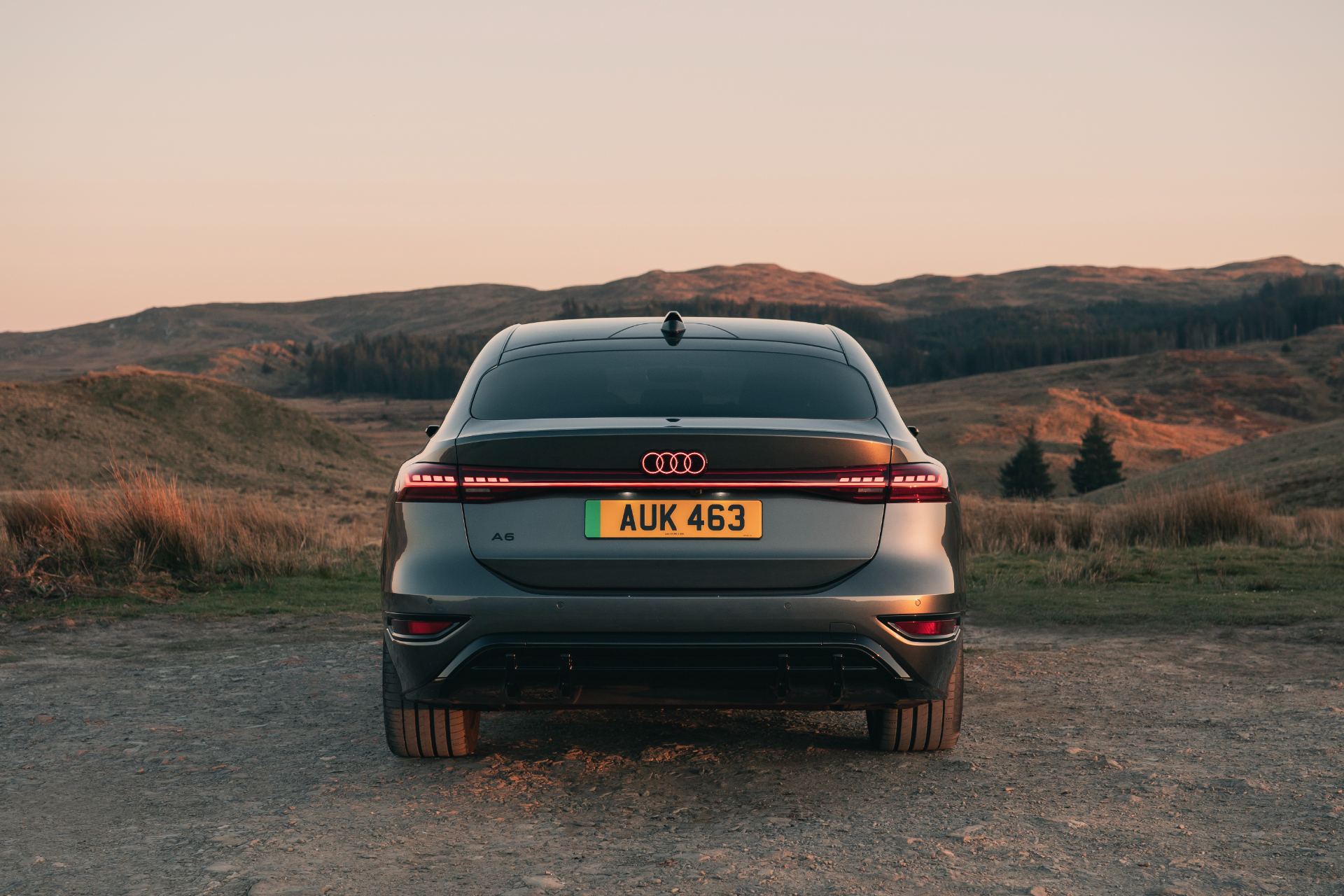 2026 audi a6 sportback e tron rear dusk grey