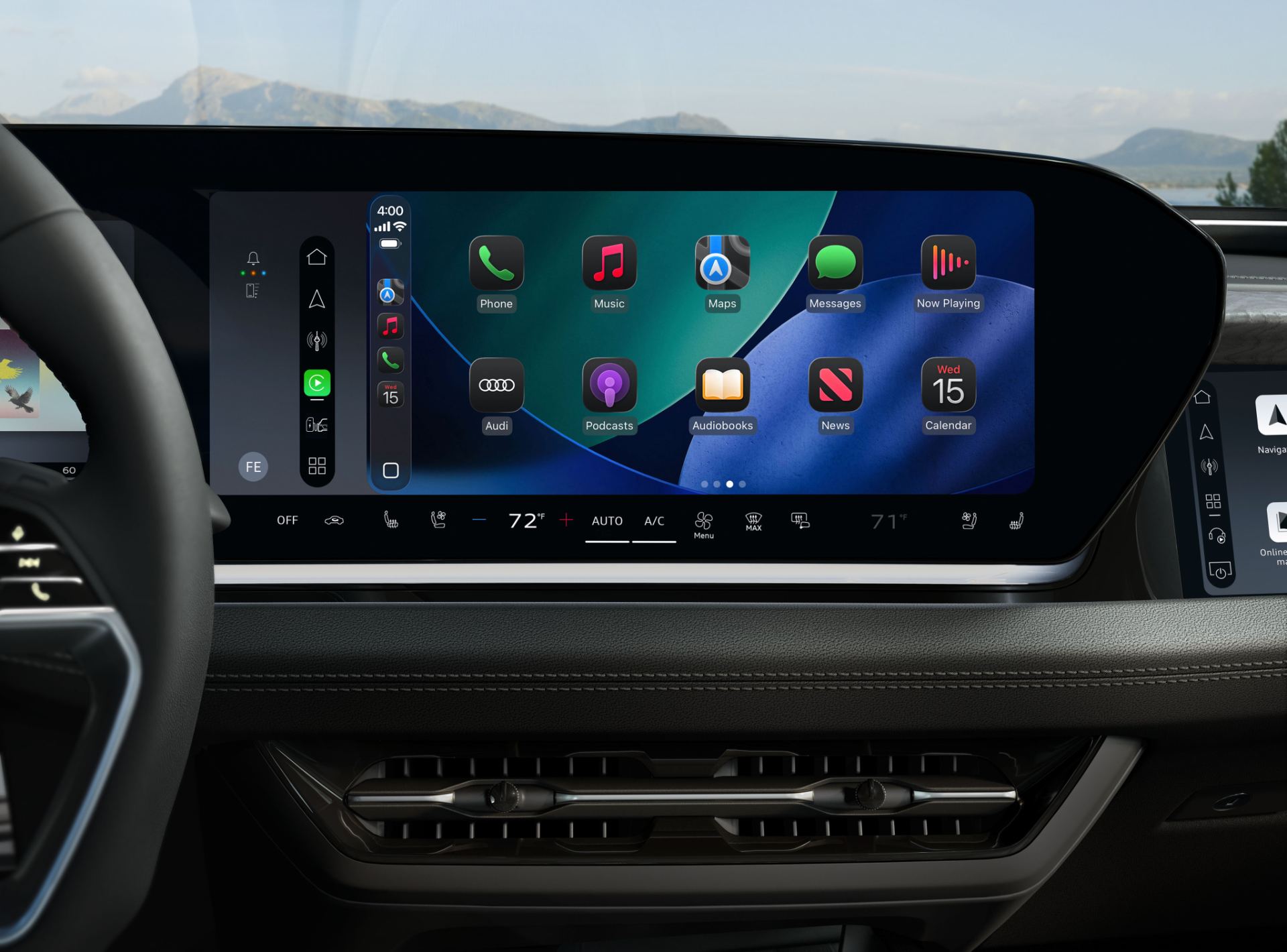 2027 audi a6 sportback e tron interior infotainment apple carplay