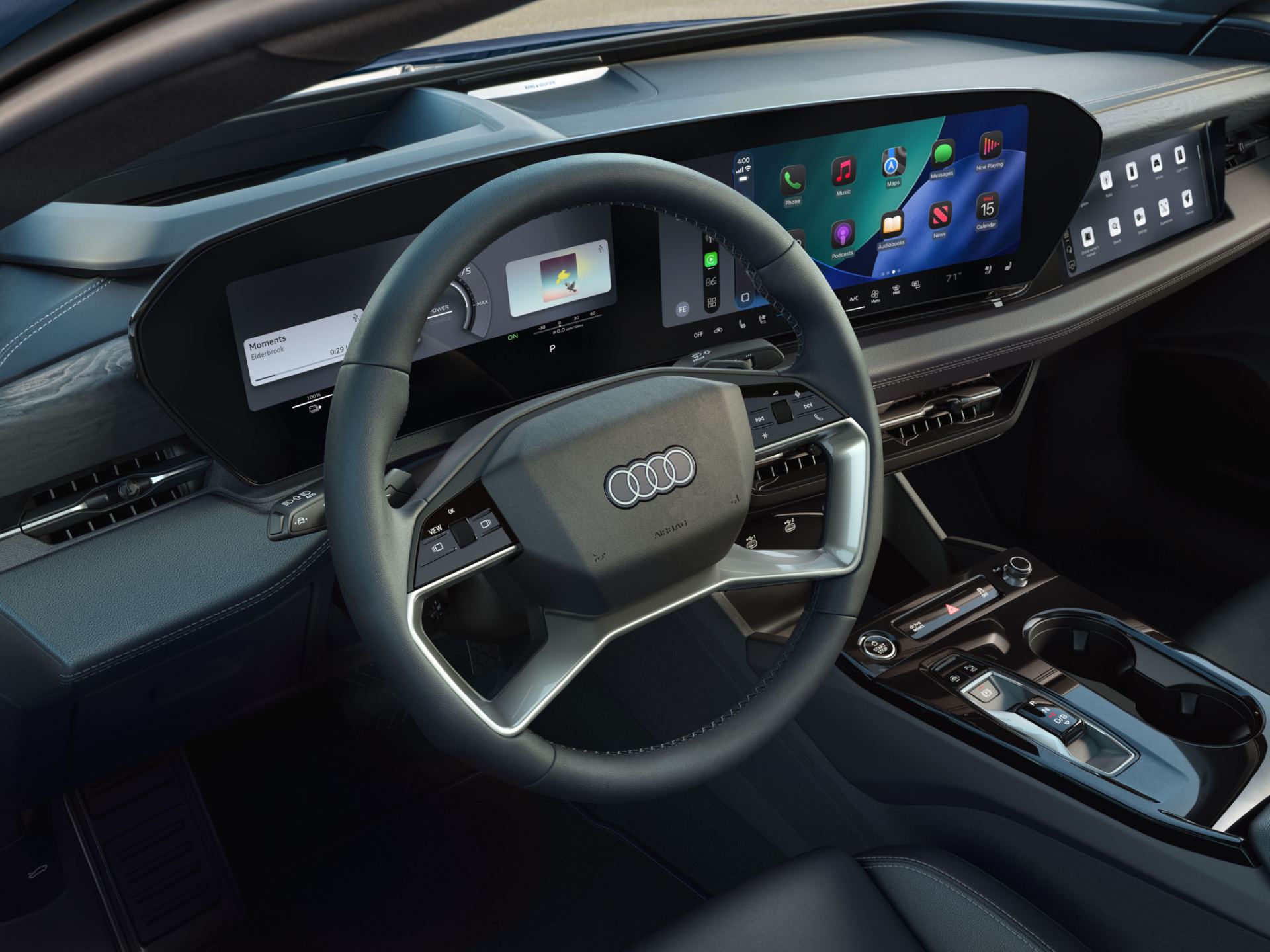 2027 audi a6 sportback e tron interior steering wheel