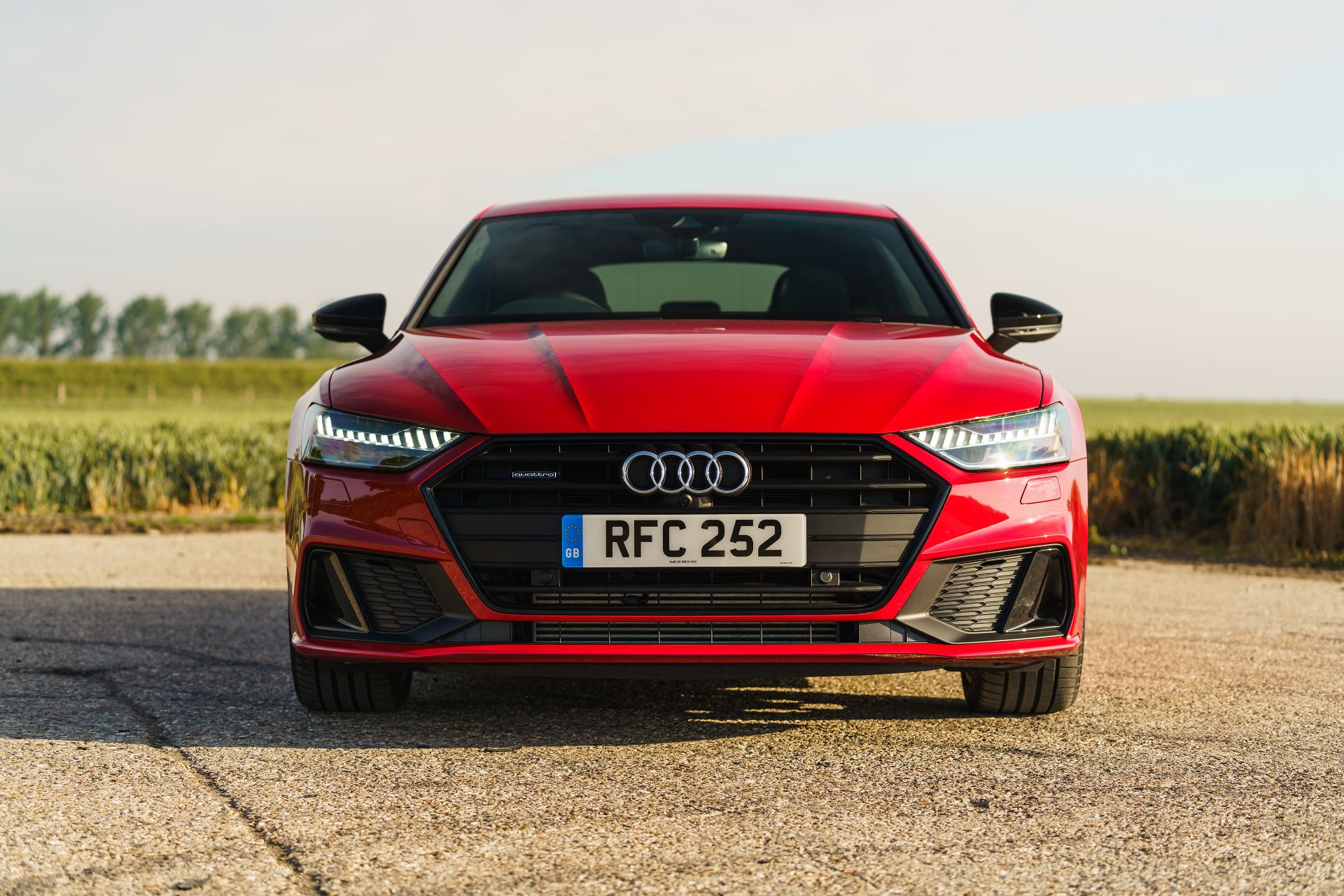 2025 audi a7 sportback front close red