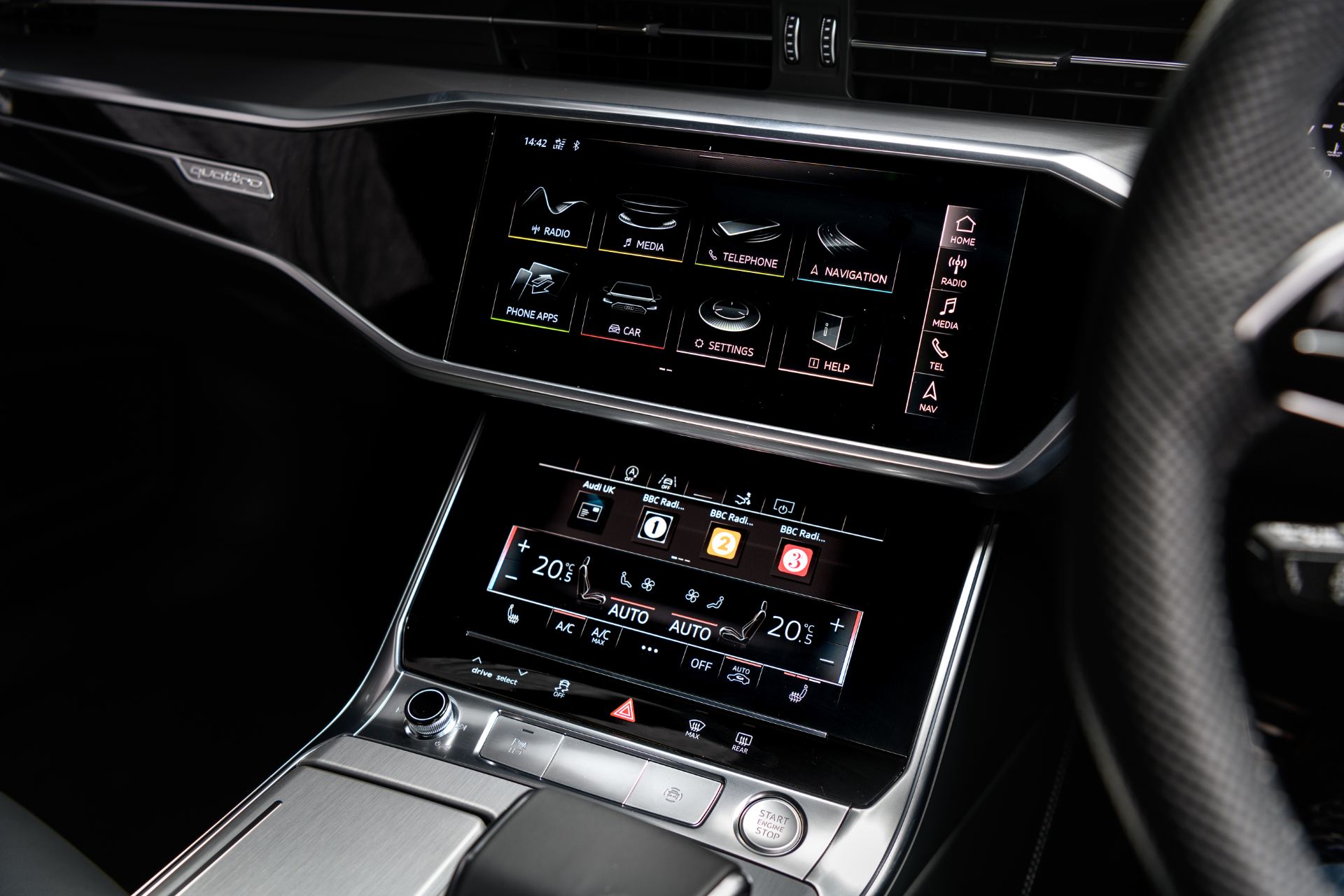 2025 audi a7 sportback interior infotainment climate screens