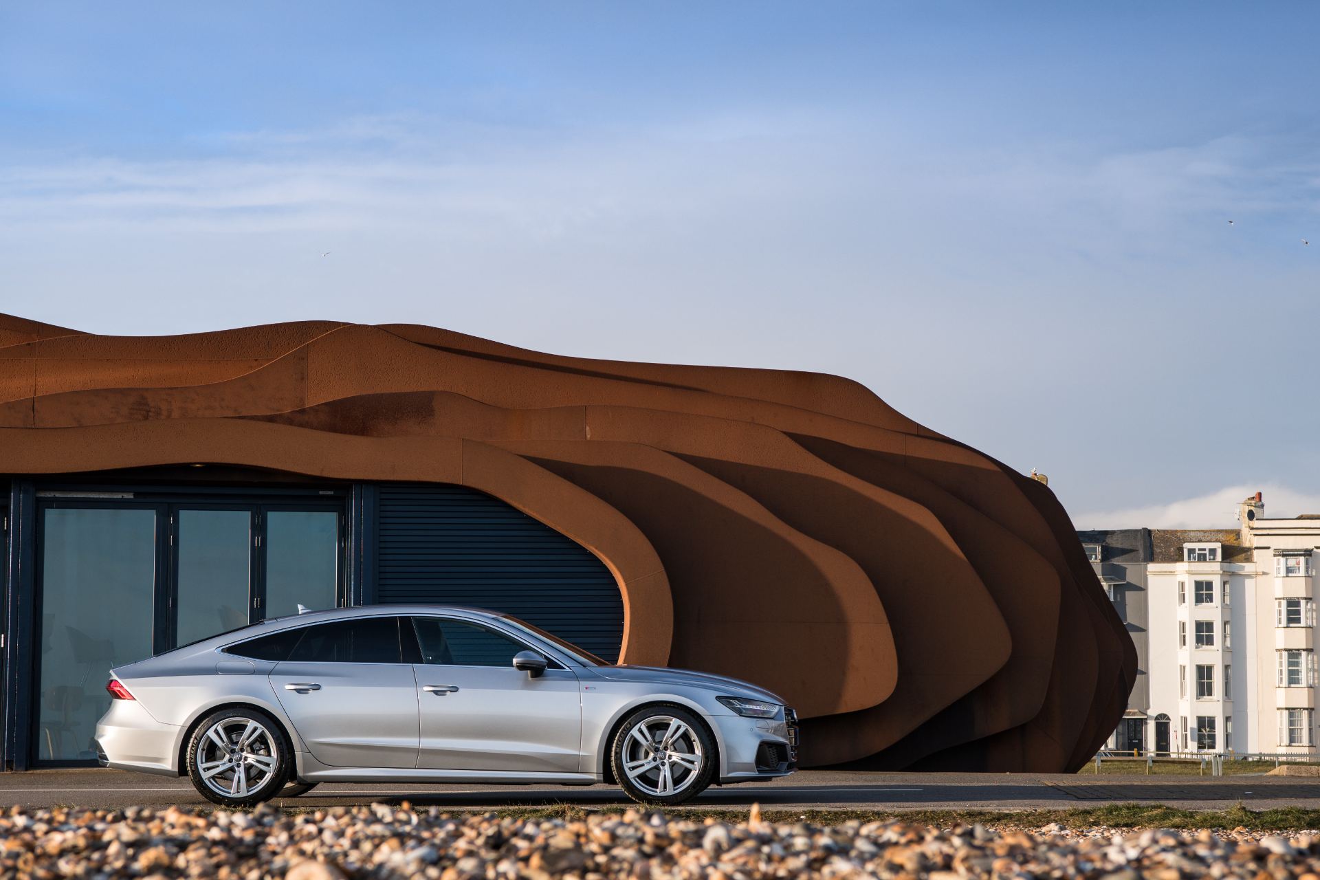 2025 audi a7 sportback side profile architecture silver