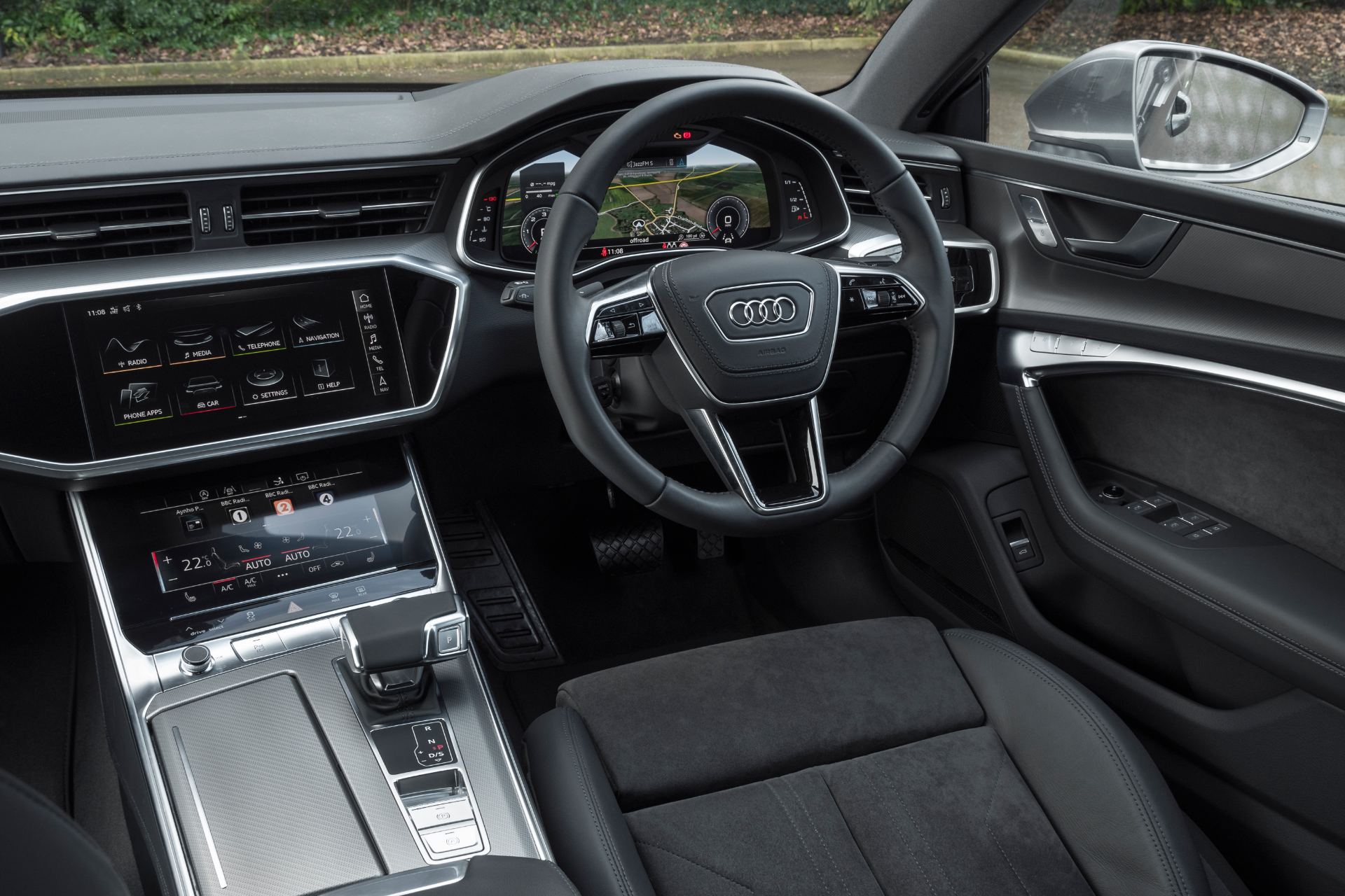 2025 audi a7 sportback interior dashboard alcantara seats