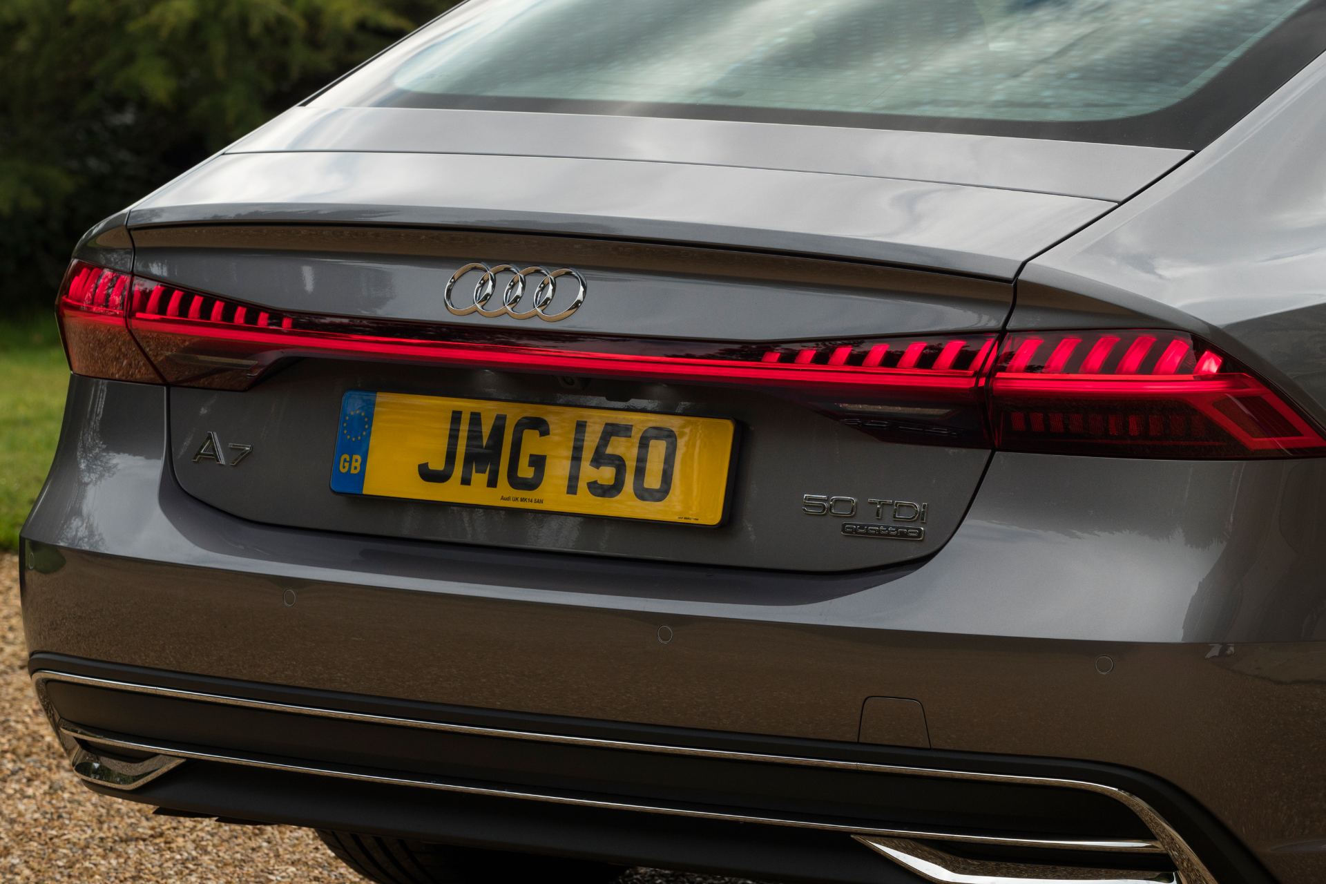 2025 audi a7 sportback rear badge detail grey