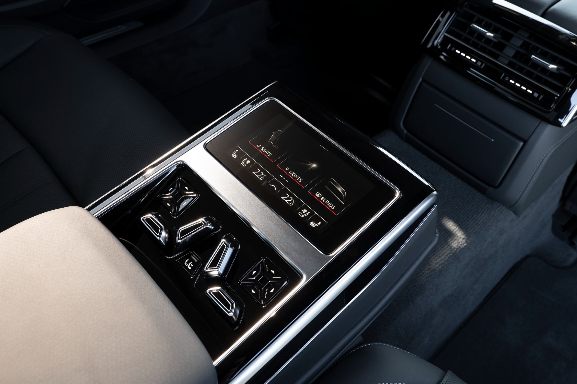 2025 audi a8 interior rear seat controls