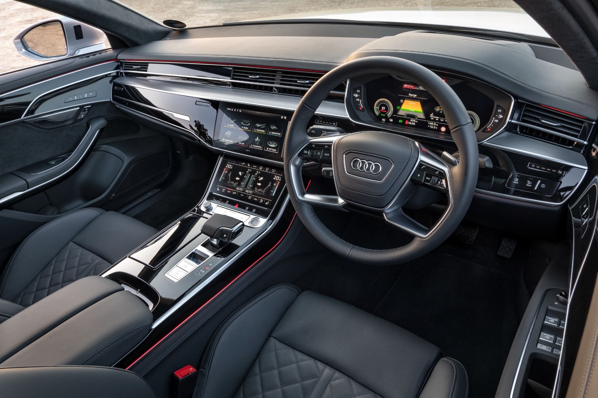 2025 audi a8 60 tfsi e interior cockpit