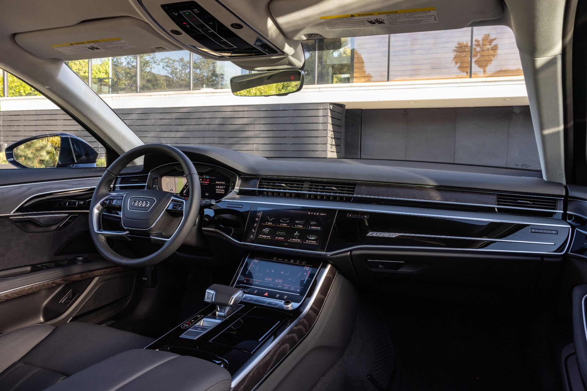 audi a8 l interior dashboard wood trim