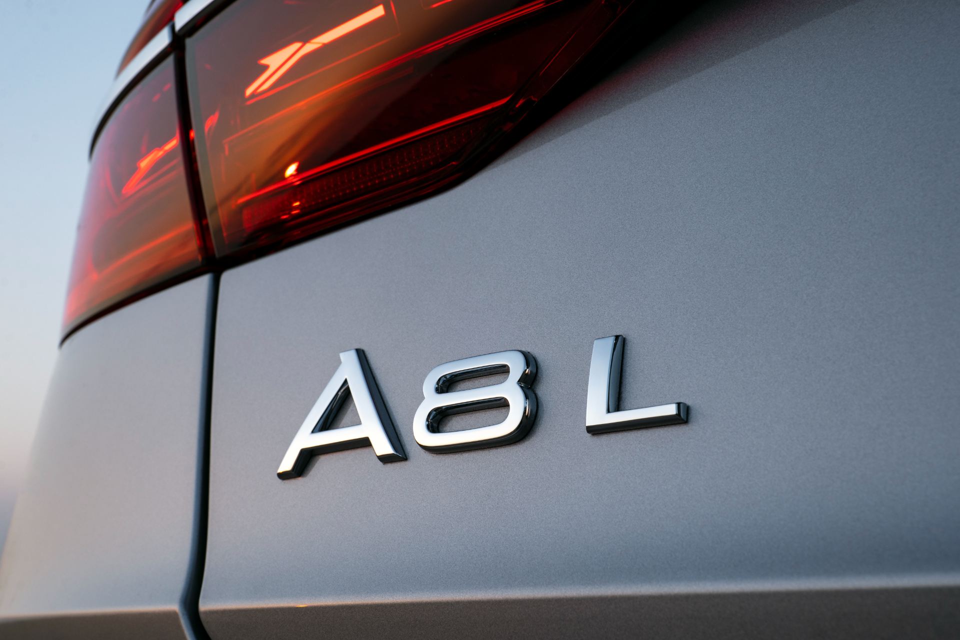 2025 audi a8 l badge silver